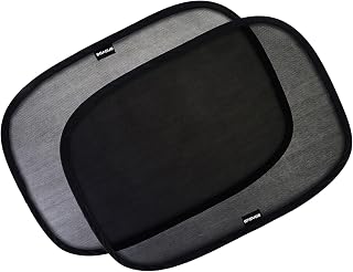 Enovoe Baby Car Window Shades 2 Pack - 21x14 Inch Static Cling UV Blocker 97% Sun Protection Mesh Shades for Side Windows SUV