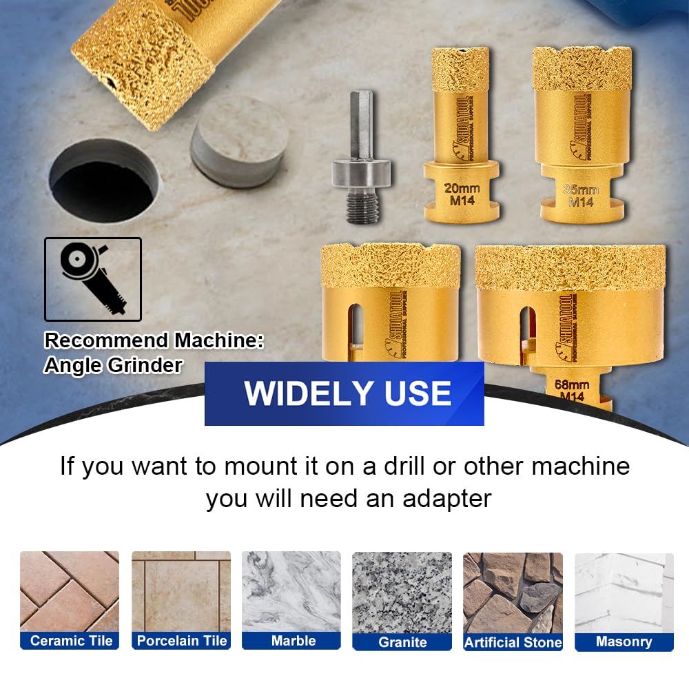SHDIATOOOL Lames de scie sauteuse diamantée et SHDIATOOL Forets Diamantés Kit