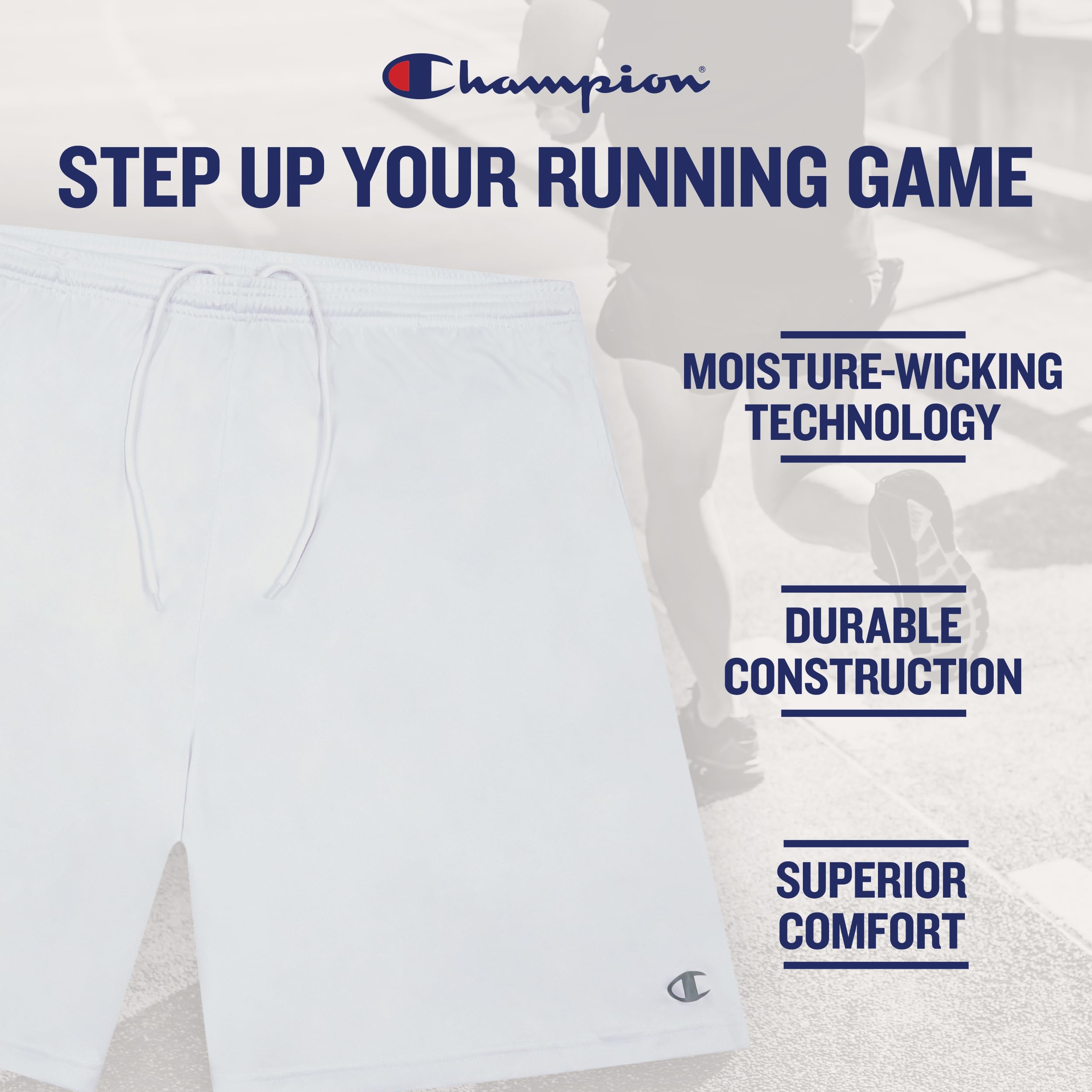 Champion Shorts, Big and Tall Shorts for Men, Classic Mesh Mens Shorts