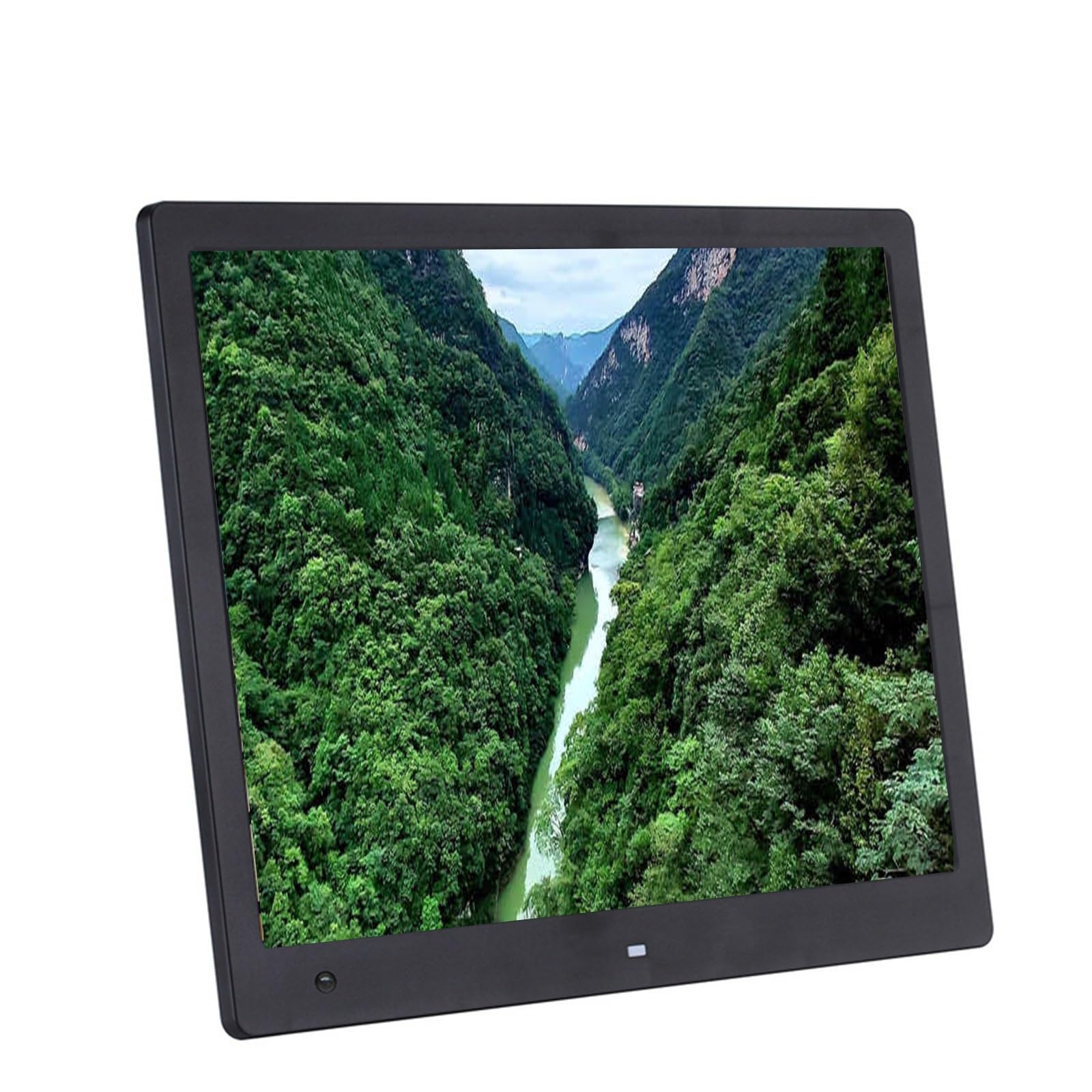 MYUYEE 16-Inch Ultra-Thin High-Definition Digital Photo Frame - Electronic Photo Album, Wall-Mounted Monitor (Black)