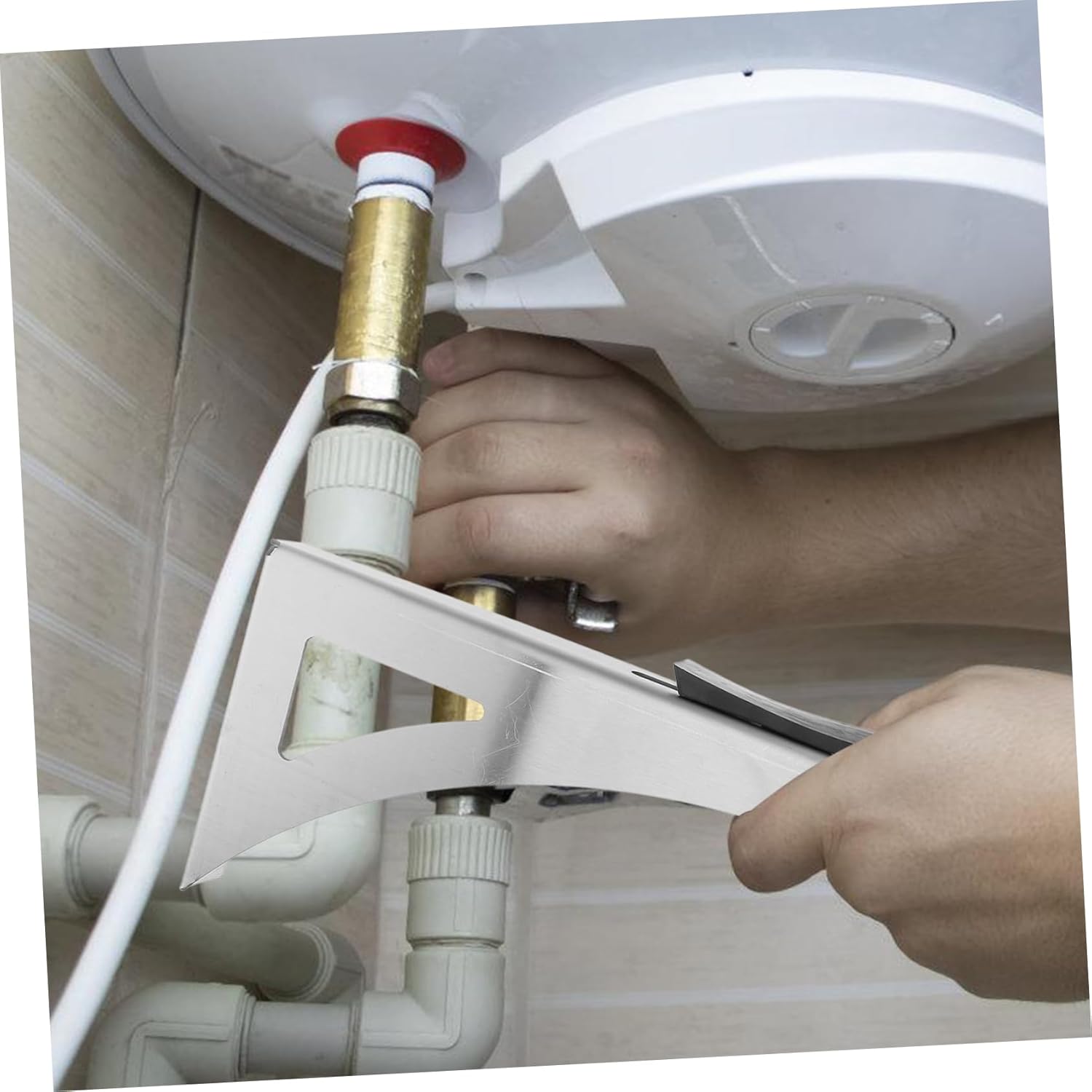 Veemoon 1pair Water Heater Bracket Heavy-duty Support for Electric Heaters Easy to Install Hollow Walls Compact Design for Space-saving Bathrooms