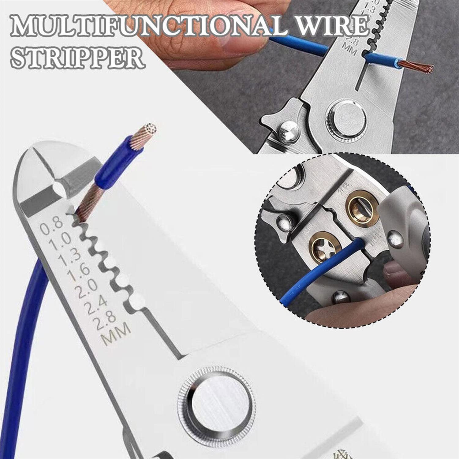 Pince Multifonction 14 En 1 - Dénudeur, Cintreur, Coupe-Câble - Nécessaire Électricien/Bricoleur