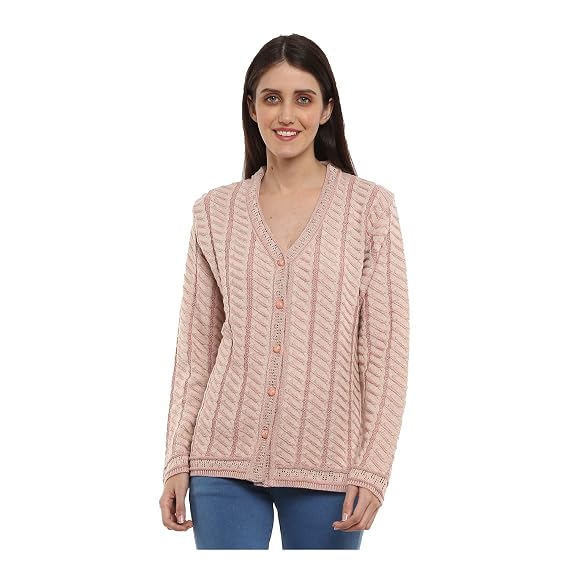 Cotton Round Neck Cardigan at Amazon 