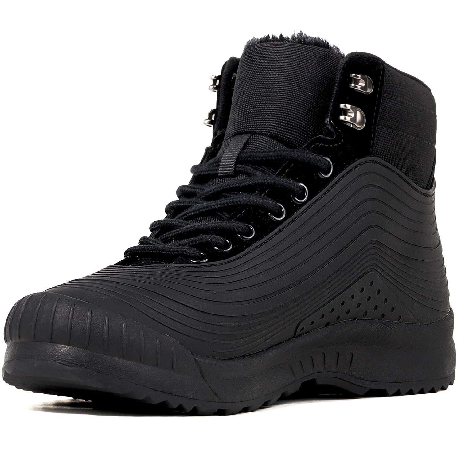 ulogu snow boots for men women?insulated waterproof fur lined booties?non slip lightweight winter shoes