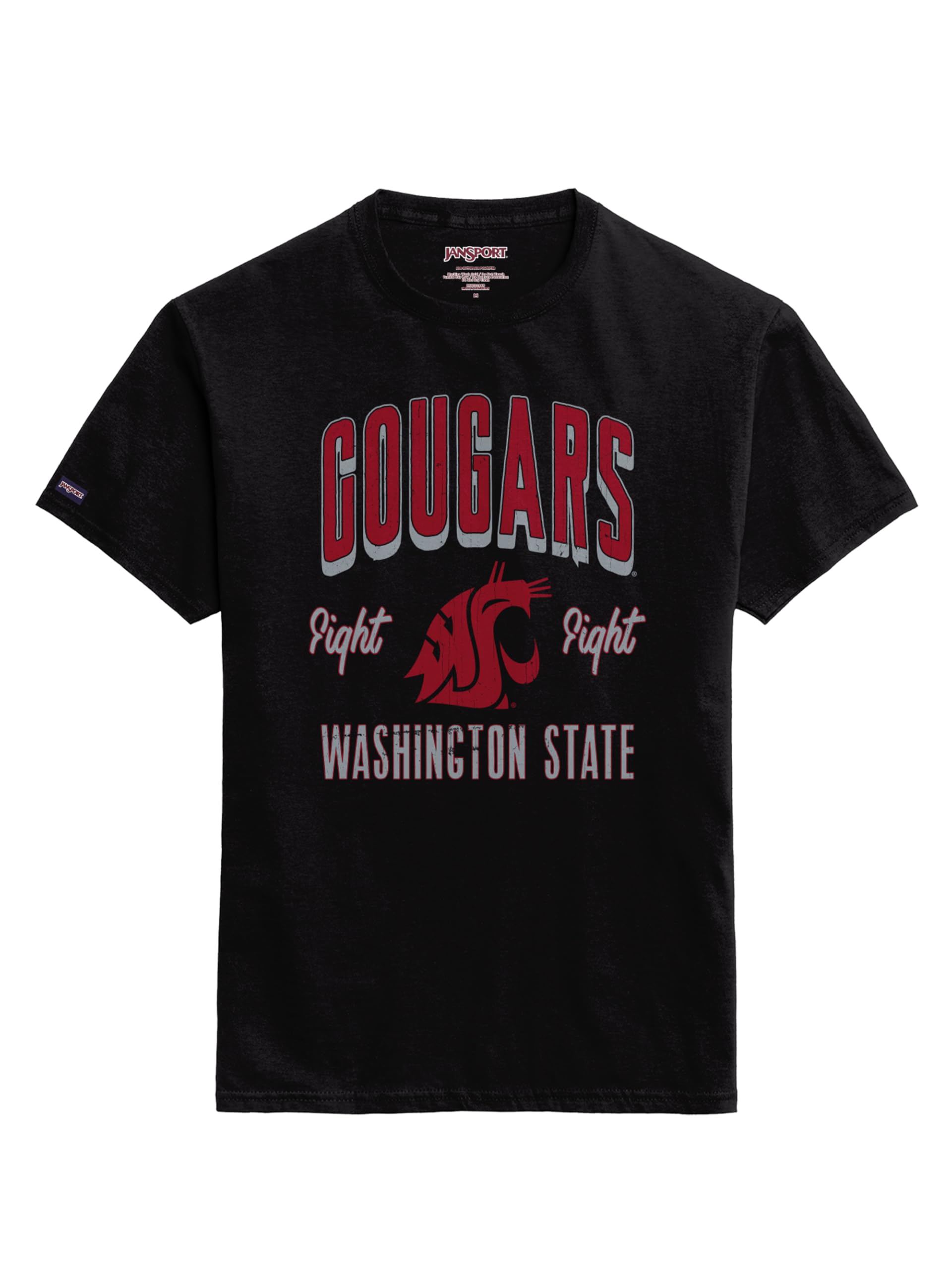 JanSport NCAA Officially Licensed Campus Short Sleeve T Shirt for Men, Soft &amp; Breathable Pre-Shrunk Cotton Crewneck T Shirt
