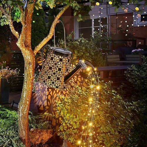 Miniatura 6 de B-Best - Luces solares para decoración de jardín al aire libre, regadera, luz de paisaje, linterna colgante grande, impermeable, decoración de patio