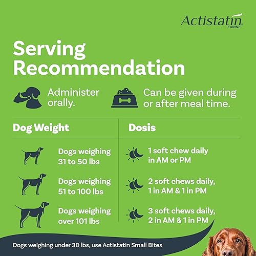 Miniatura 6 de Actistatin Masticables suaves caninos para perros grandes, 120 unidades  Articulación de fuerza extra patentada, cartílago, suplemento de tejido