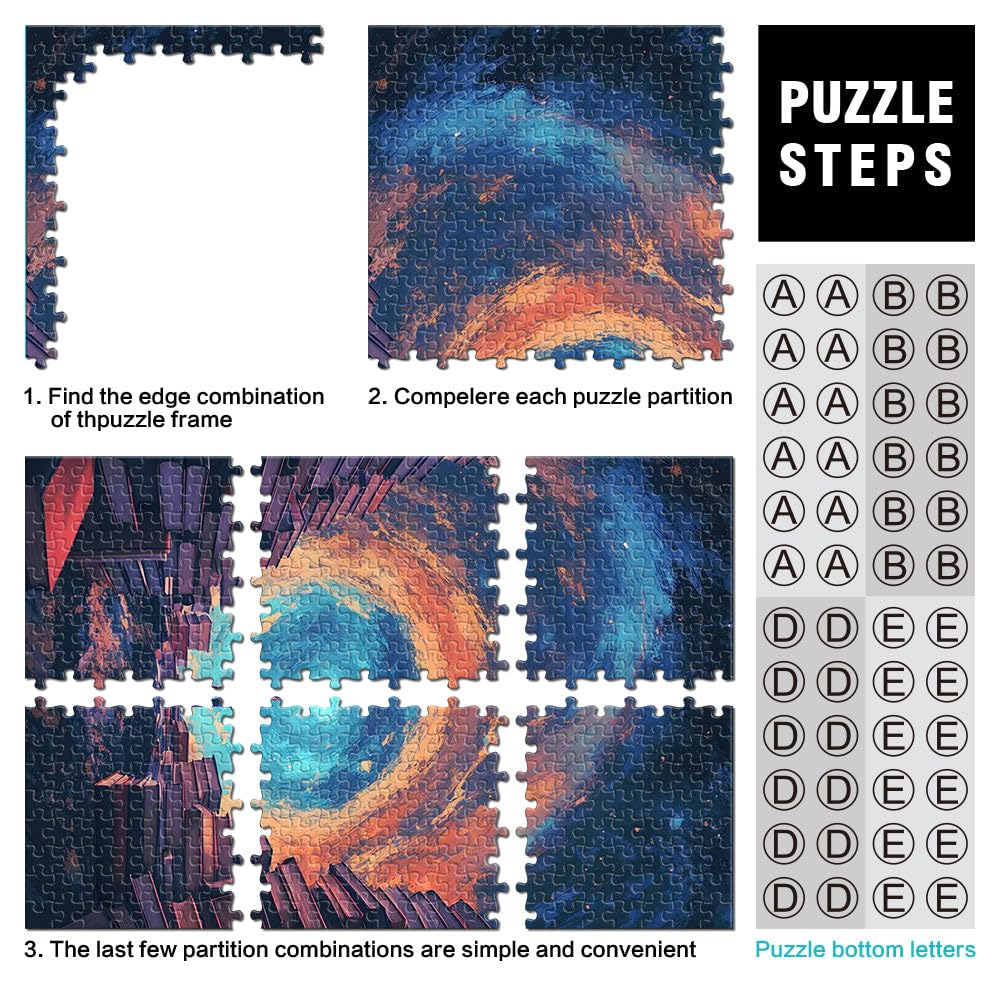 Univers surréaliste des Livres Puzzles pour Adultes de 2000 pièces Jeu de Quiz Offrir en Cadeau à Toute la Famille 70x100cm