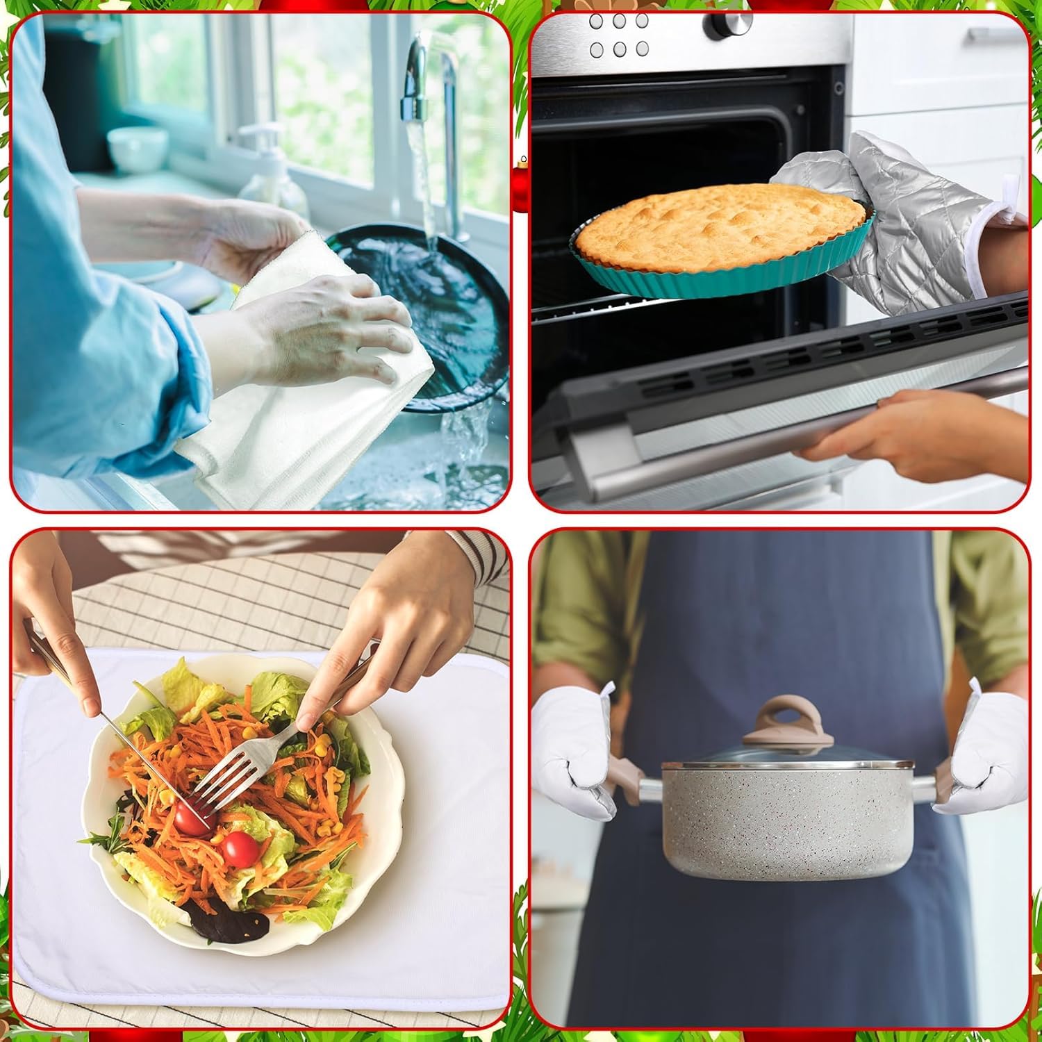20 guantes de neopreno para horno de sublimación en blanco, para bricolaje, transferencia de calor, resistentes al calor, para bricolaje, cocina, comedor, accesorios