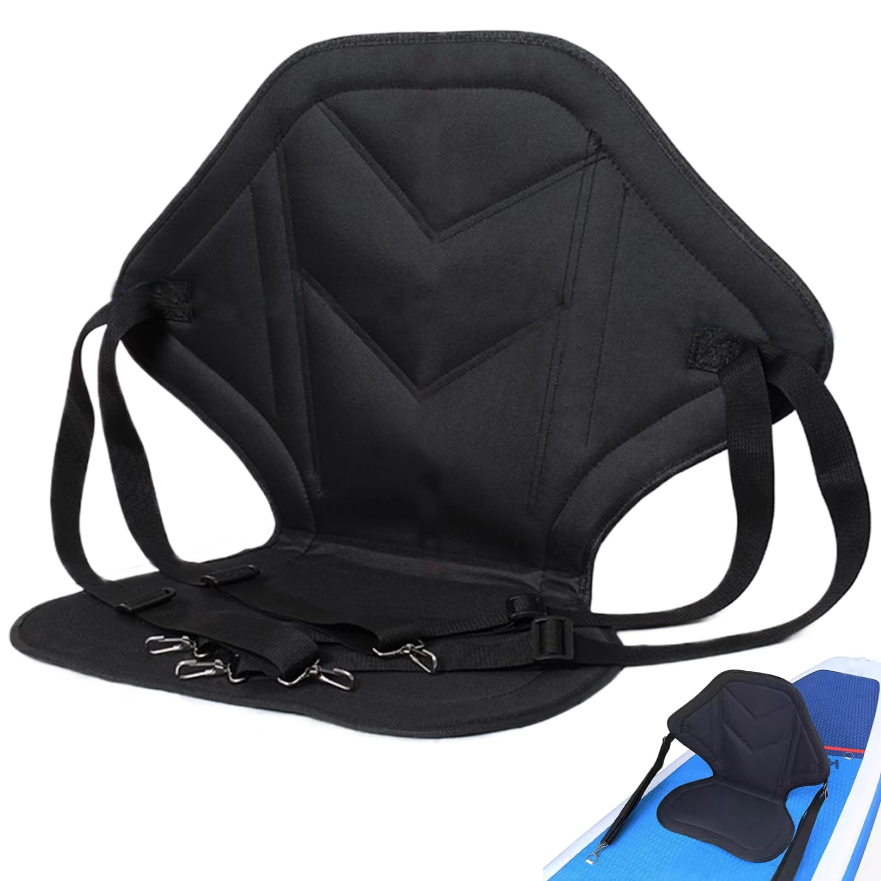 Sedile per paddle board Sedile per kayak in tessuto Oxford impermeabile con supporto per la schiena e custodia