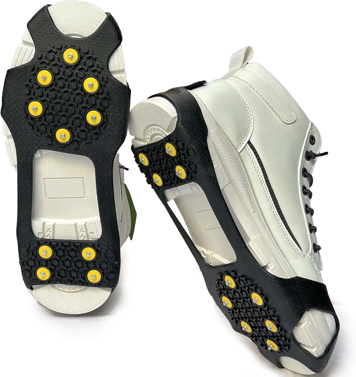 Universal Steigeisen 10 Zähne – Anti-Rutsch Schuhspikes für Winter  überziehbare Stretch-Ice-Grips für Schuhe & Stiefel  ideal für Schnee  Wandern & Spazieren