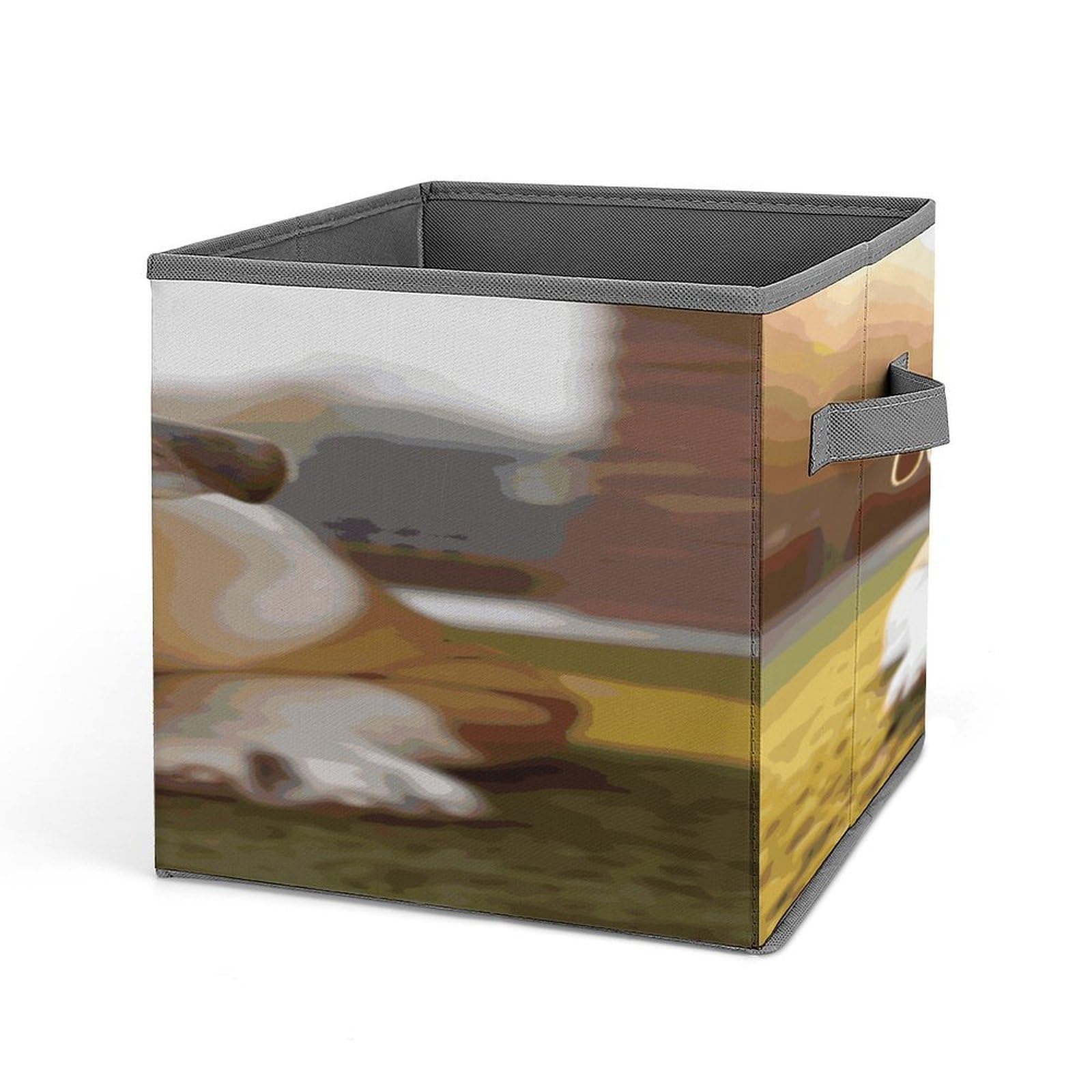 Fekiloot Style Cute Bulldog Puppy Storage Bins Storage Baskets