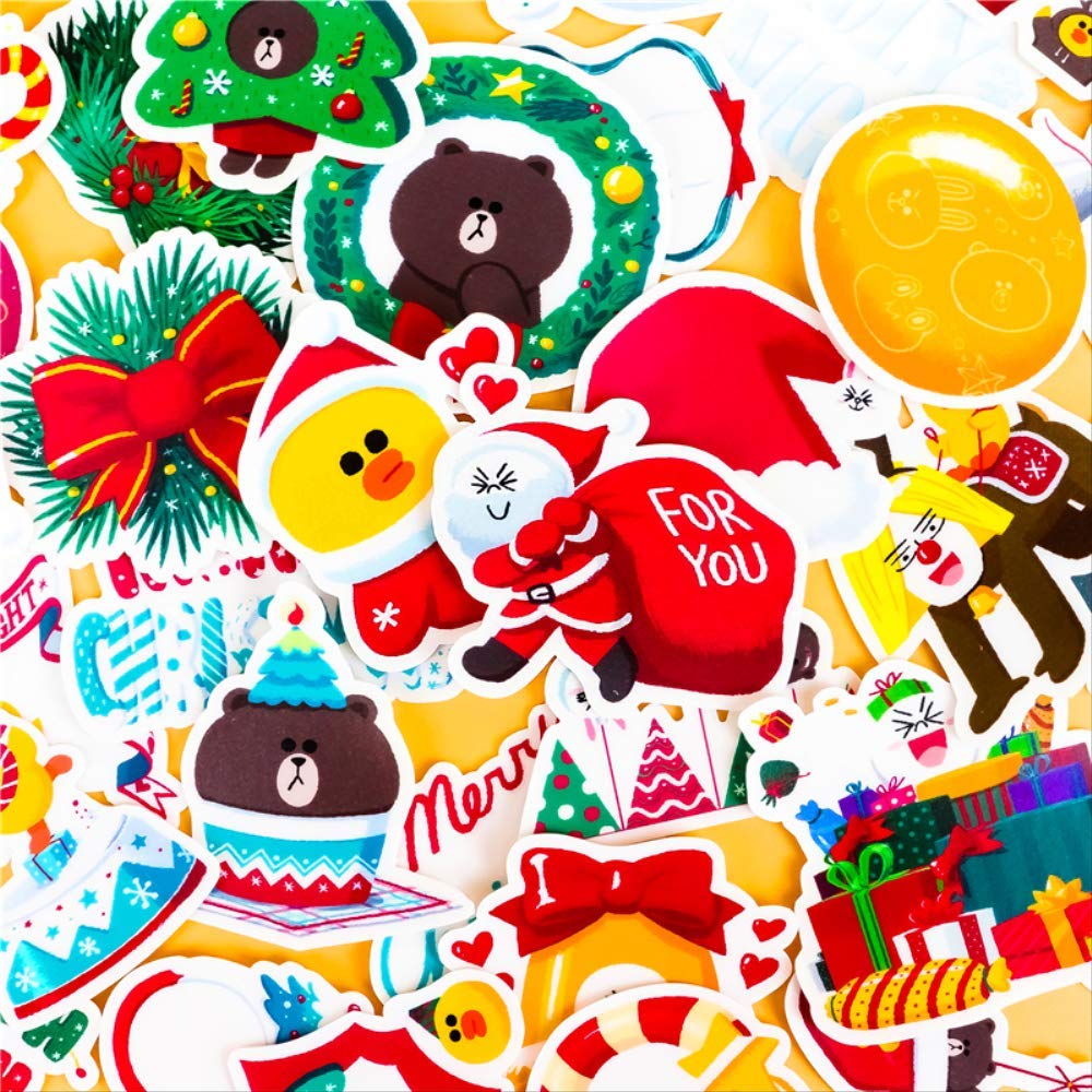 NOBRAND 35 Unids/Lote Estrella Navidad Mini Pegatina Papelería Japonesa Decoración DIY Scrapbooking Pegatina Kawaii Diario Etiqueta Pegatinas