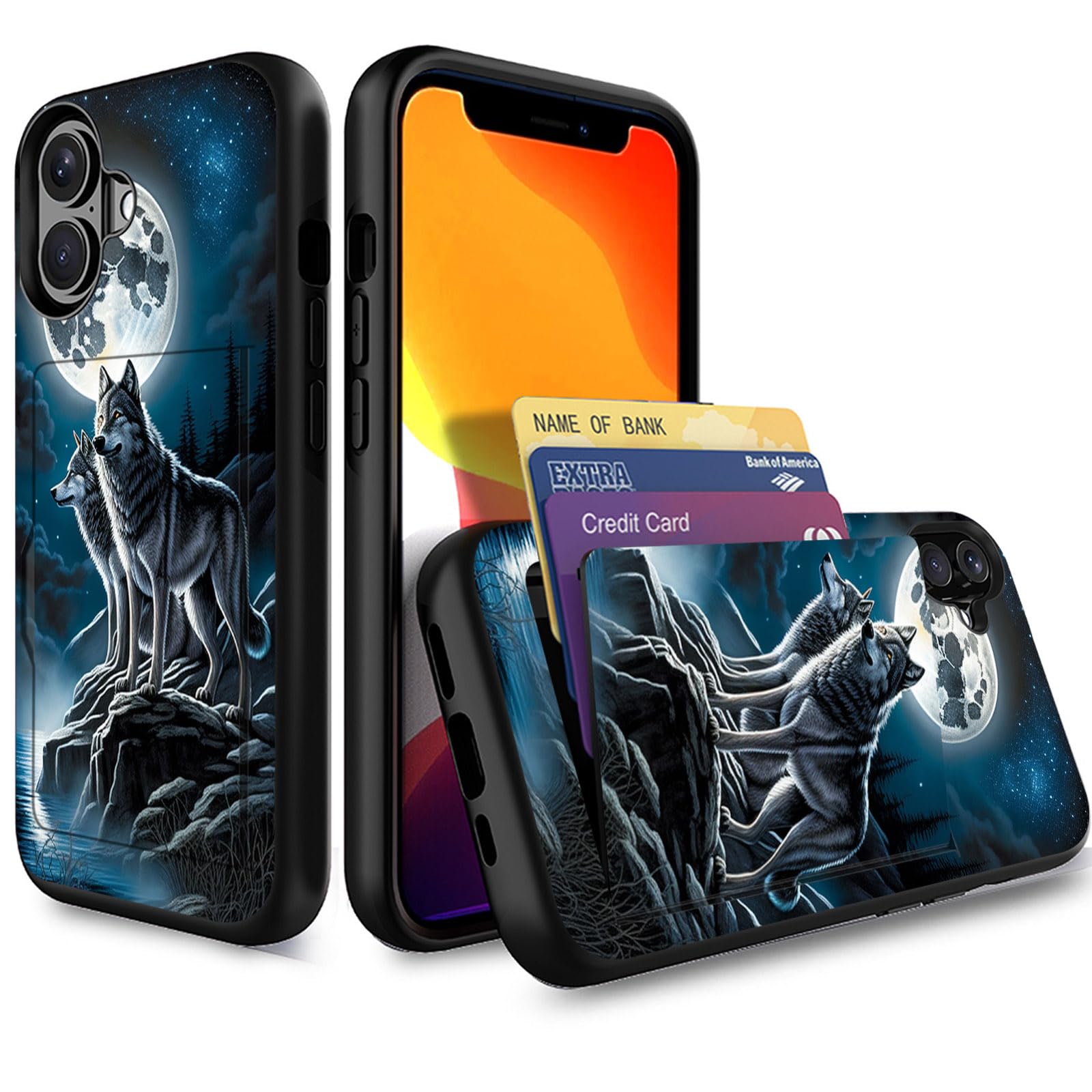 Étui portefeuille caché iPhone 17 antichoc coque double couche 2025 - 8