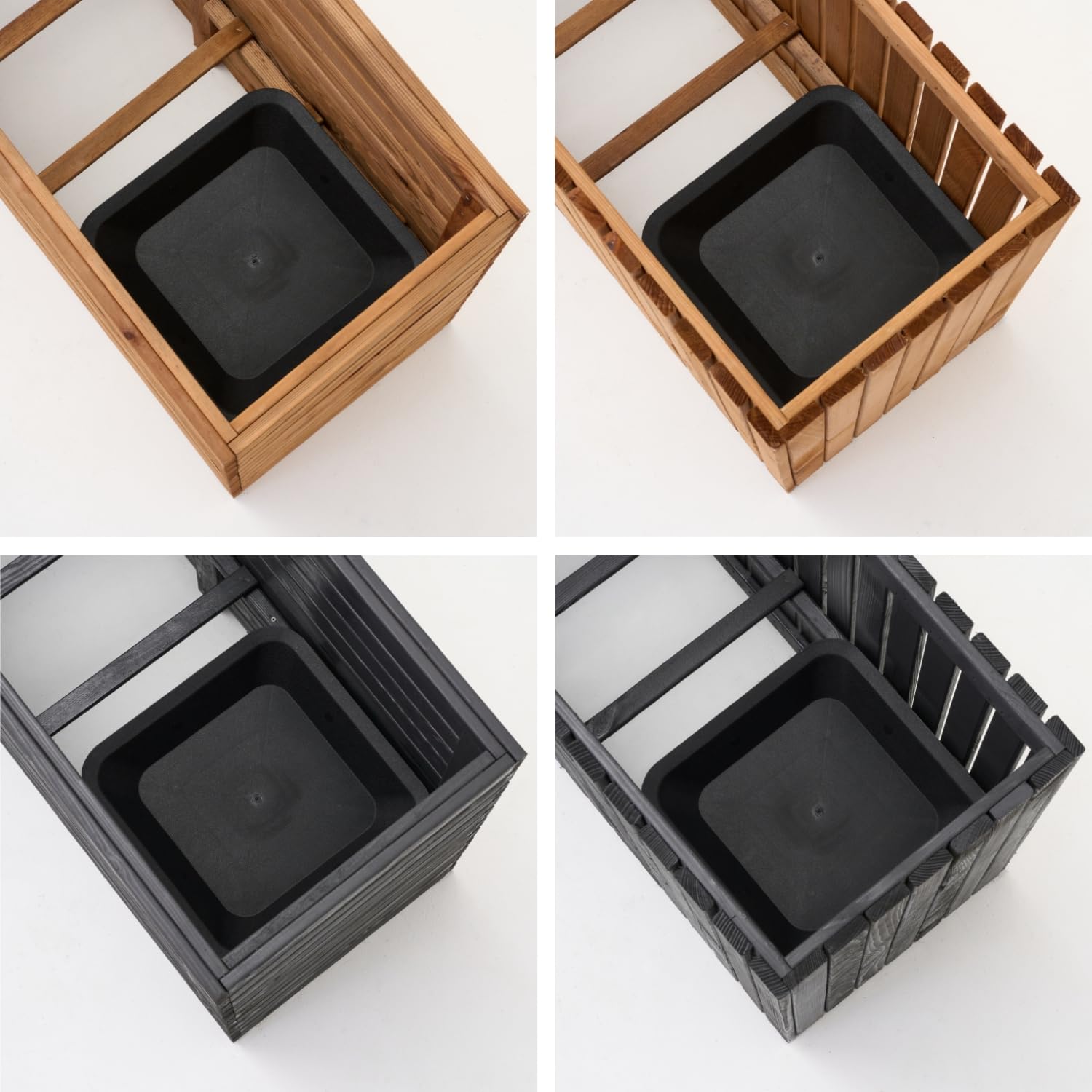 Untersetzer für Blumentöpfe Pflanzen quadratisch 30,5x30,5 cm passend für Töpfe Kunststoff - Pack of 3