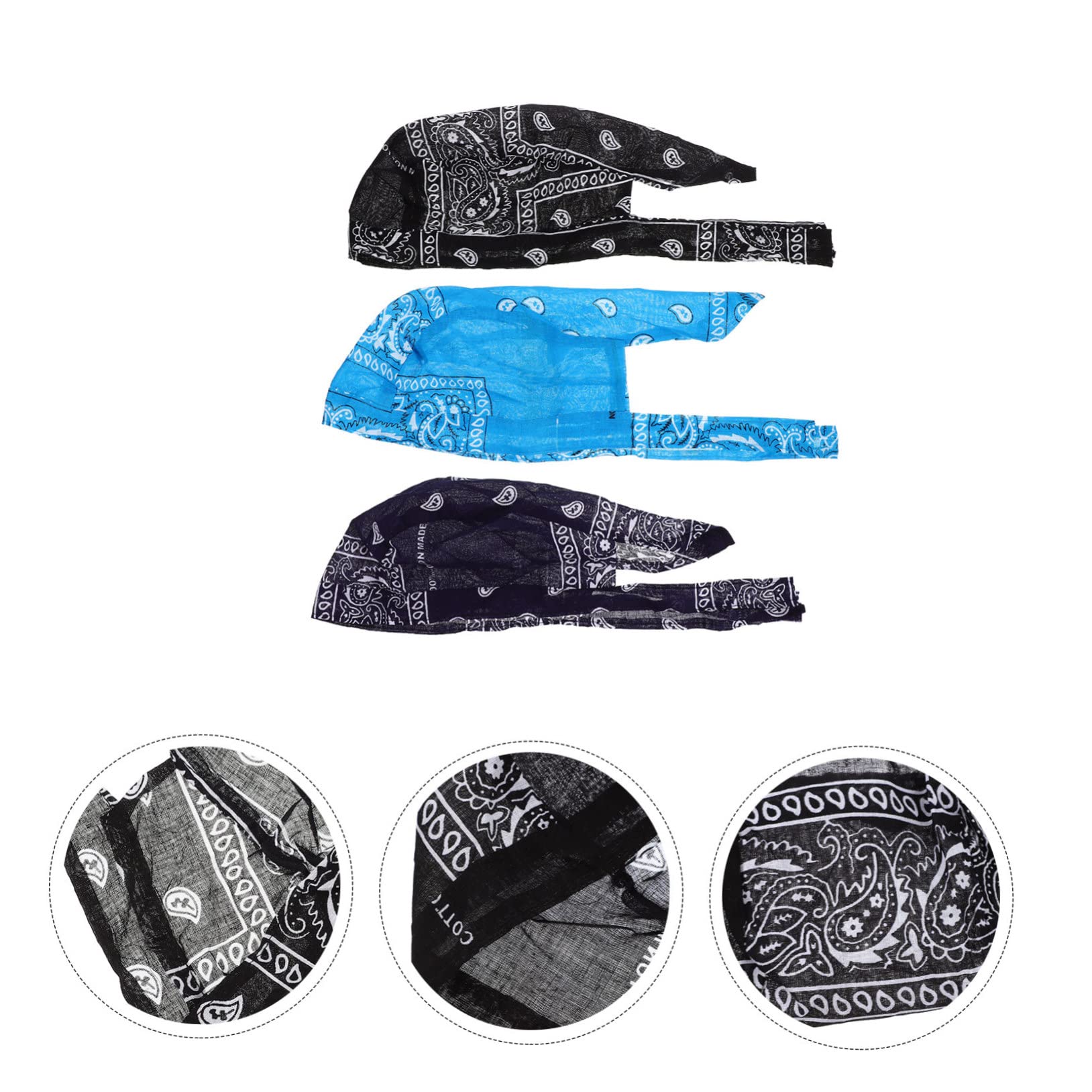 SHERCHPRY 15pezzi Cappelli Bandana Hip-hop Per Uomini Cappelli Pirata Regolabili Per Sport e Chemioterapia Di Colori Lago