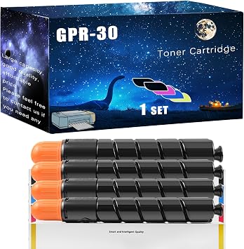 GPR-30 Toner Cartridge Compatible for Canon imageRUNNER Advance C5045 C5051 C5250 C5255 Printers,with Chip Large Printing Demands Multicolor
