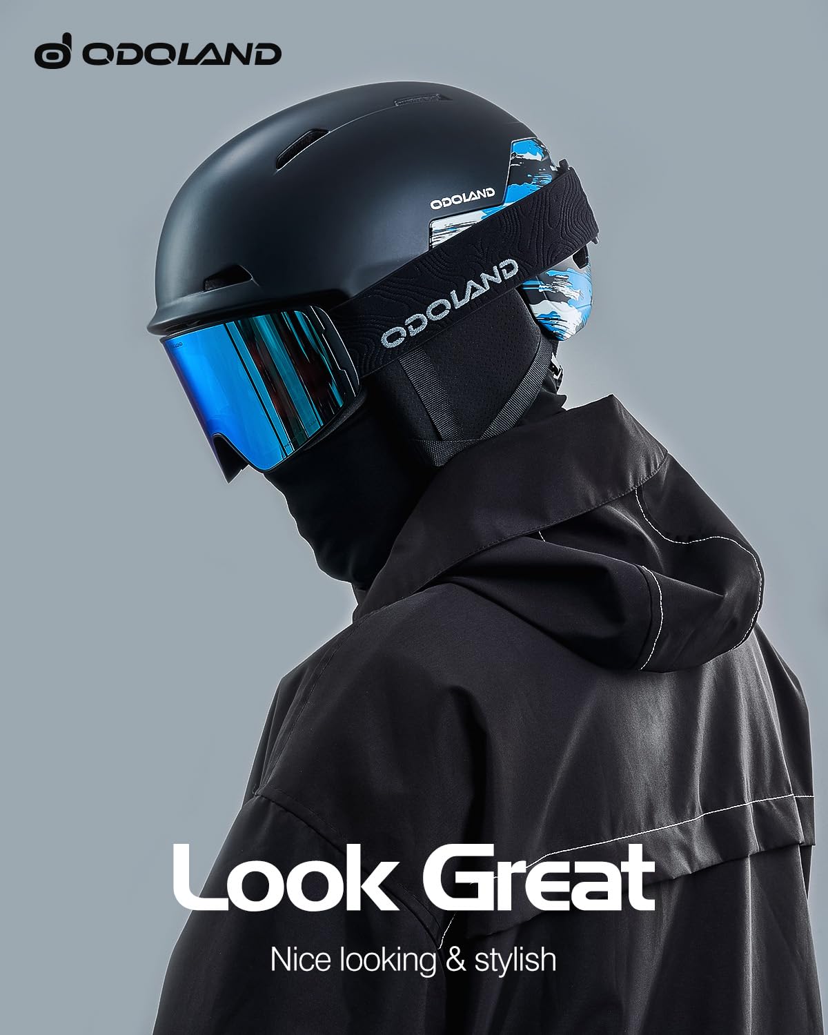 Odoland Casque de Ski pour Homme Femme, Casque de Snowboard avec Réglage Ajustable pour Adulte Adolescent, Certifié Sécurité, Compatible avec Les Lunettes de Ski, pour Ski, Snowboard
