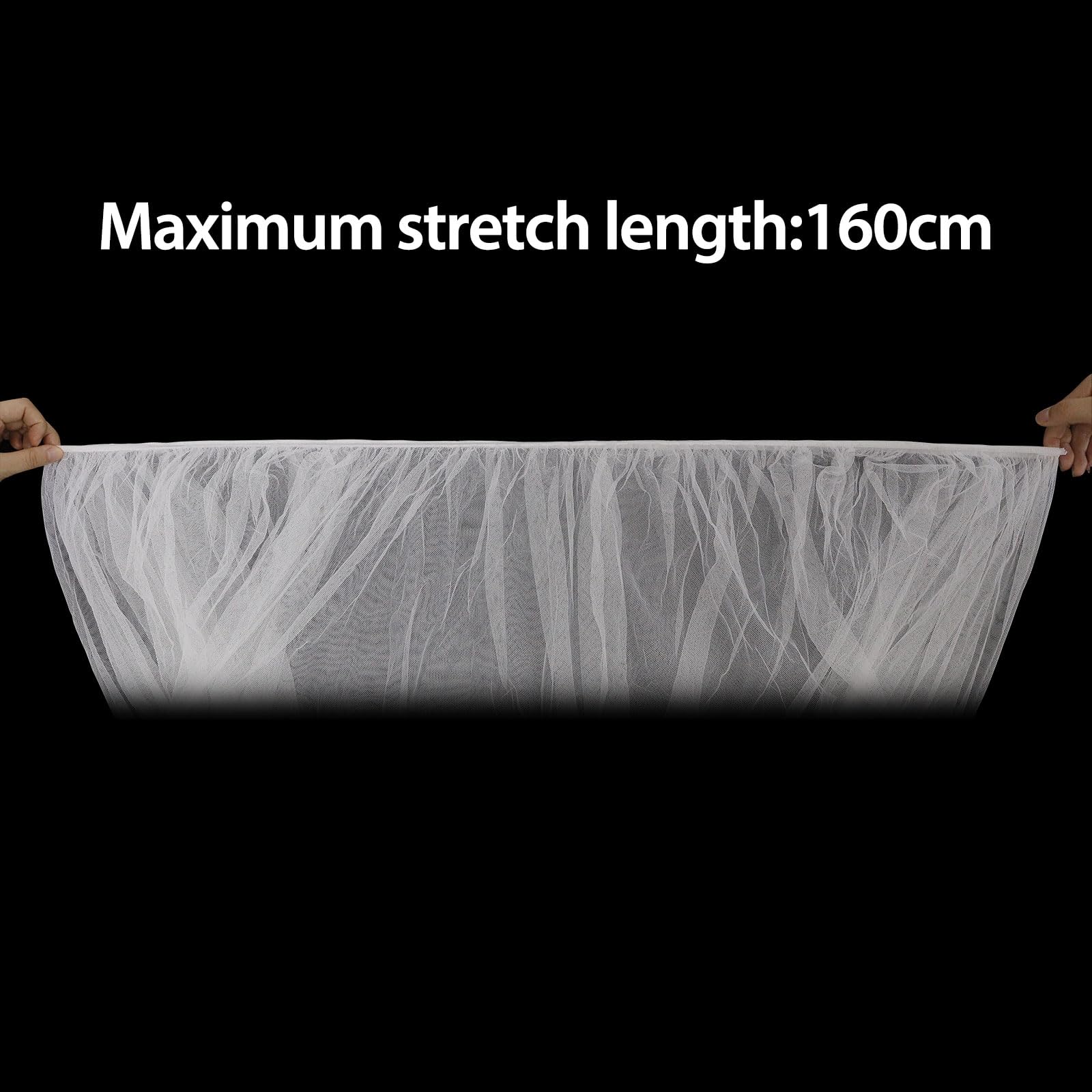AUMAYCO Universal Mosquito Net for Pram 2 Pack, Stroller Fly Bug Insect Net with Elastic Edge Pram Nets Protection Cover for Strollers Pushchair Buggy Carrycot Bassinet Basket Cribs Travel Cot, White - Image 2