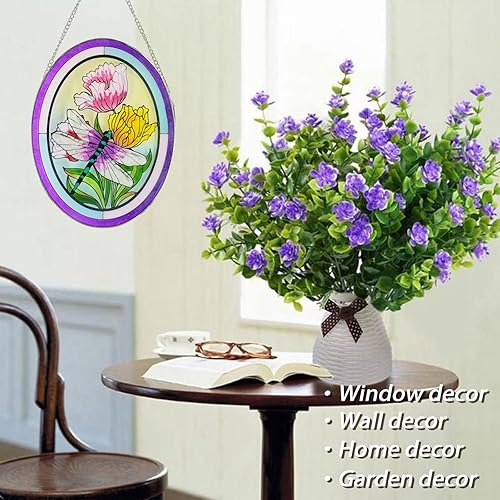 Vista 21 de Monarca - Mariposa para colgar en la ventana, decoración de mariposa, regalo para mujeres, atrapasoles de vitral, decoración de ventana, colgante al