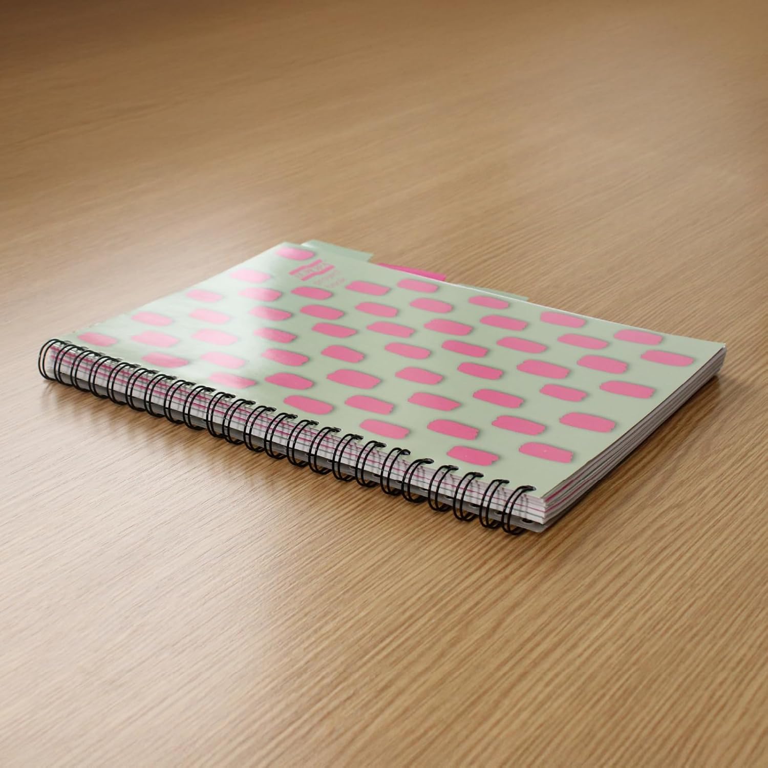 Exacompta Europa Splash - Ref EU1509Z Project Book Featuring 3 Plastic Dividers, Bright PP Cover, 200 Lined Pages, A5 Size with Micro-Perforated Pages, Pink/Green Cover