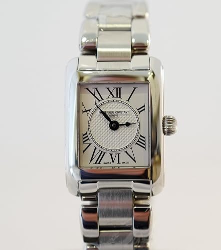 Miniatura 3 de Frederique Constant Classics Carree Reloj de mujer de acero inoxidable con esfera plateada FC-200MC16B, plateado, Reloj analógico, movimiento de