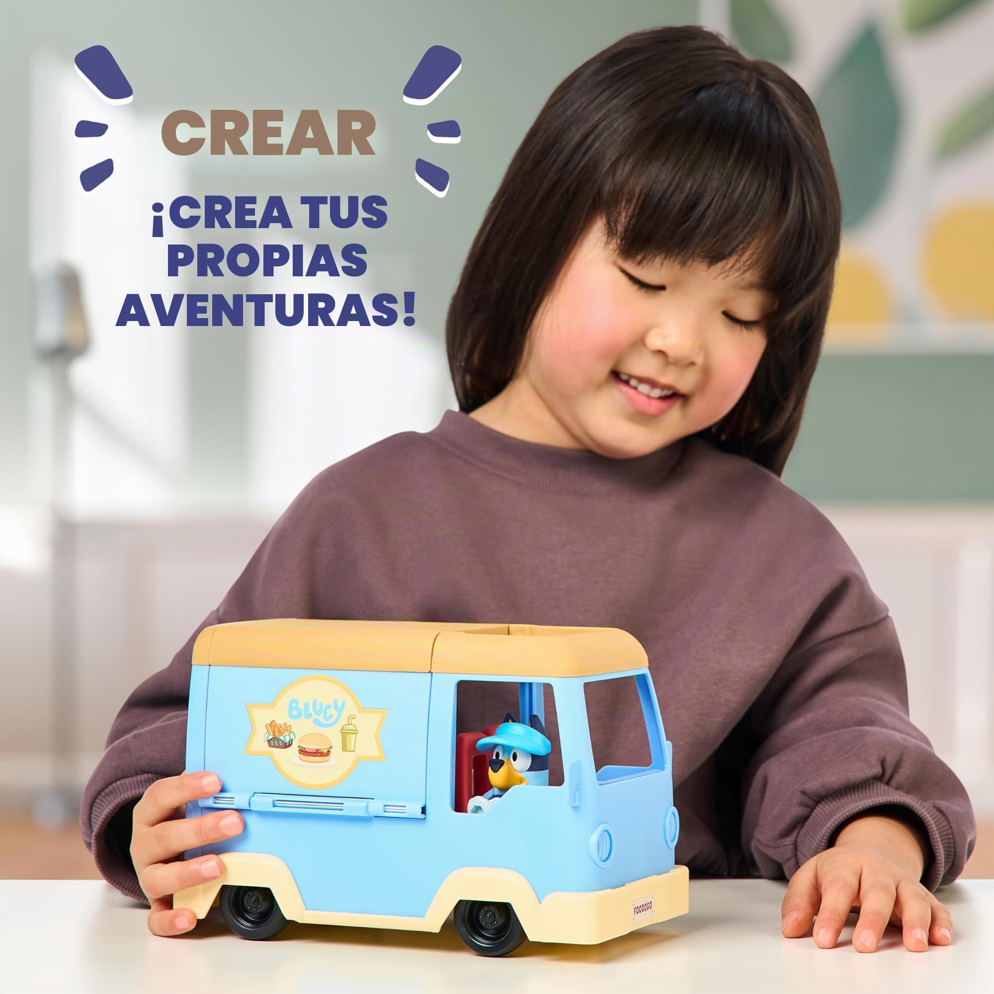Bluey Camión De Comida Transformable – Set De Juego Que Se Convierte En Cafetería Con Figura Exclusiva De 7,6 Cm