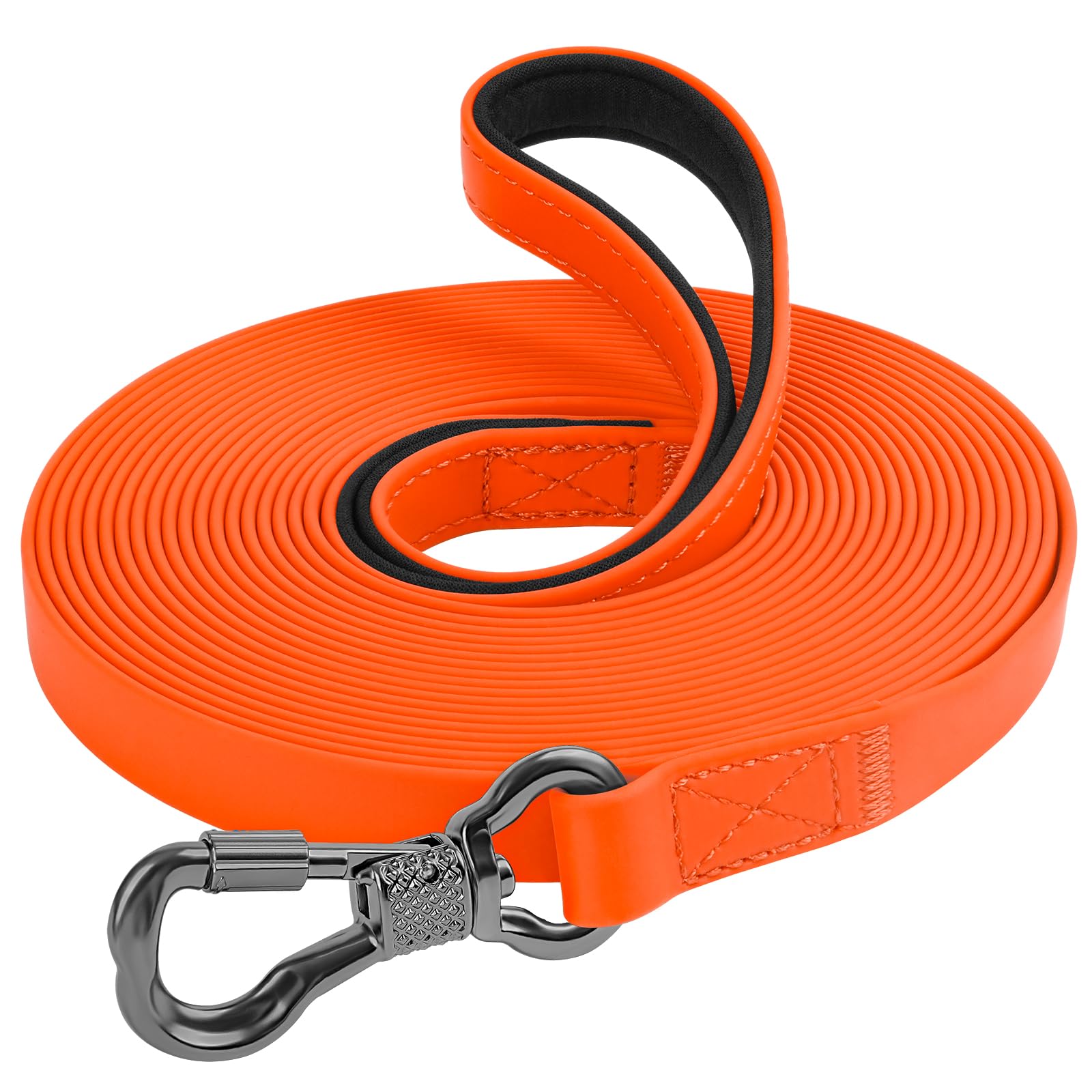 Waterproof Long Dog Lead Orange 30FT Training Line Walking Playing