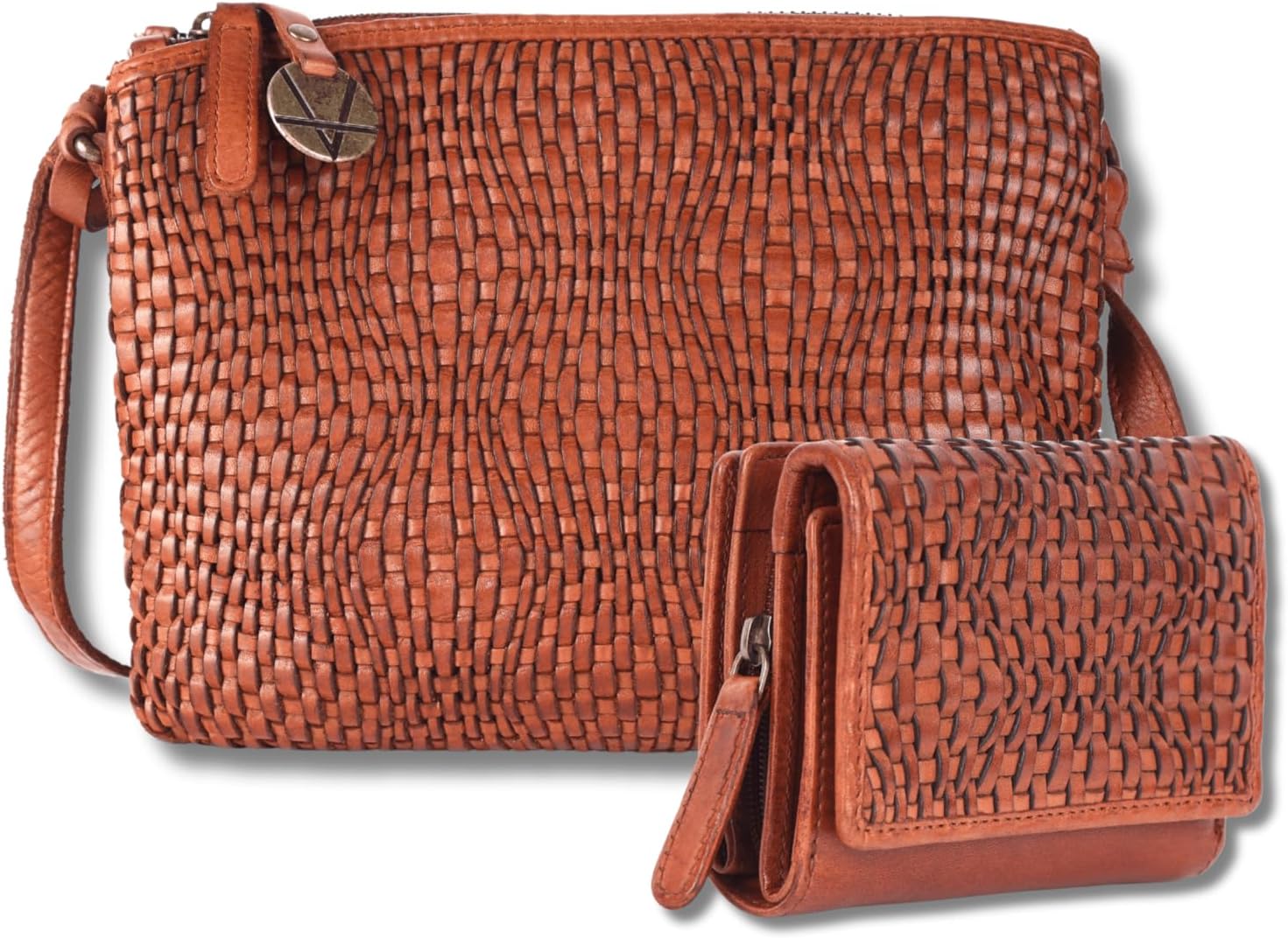 Leather Crossbody bag & Wallets for Women, Small Wallet for Ladies Zipper Coin Purse