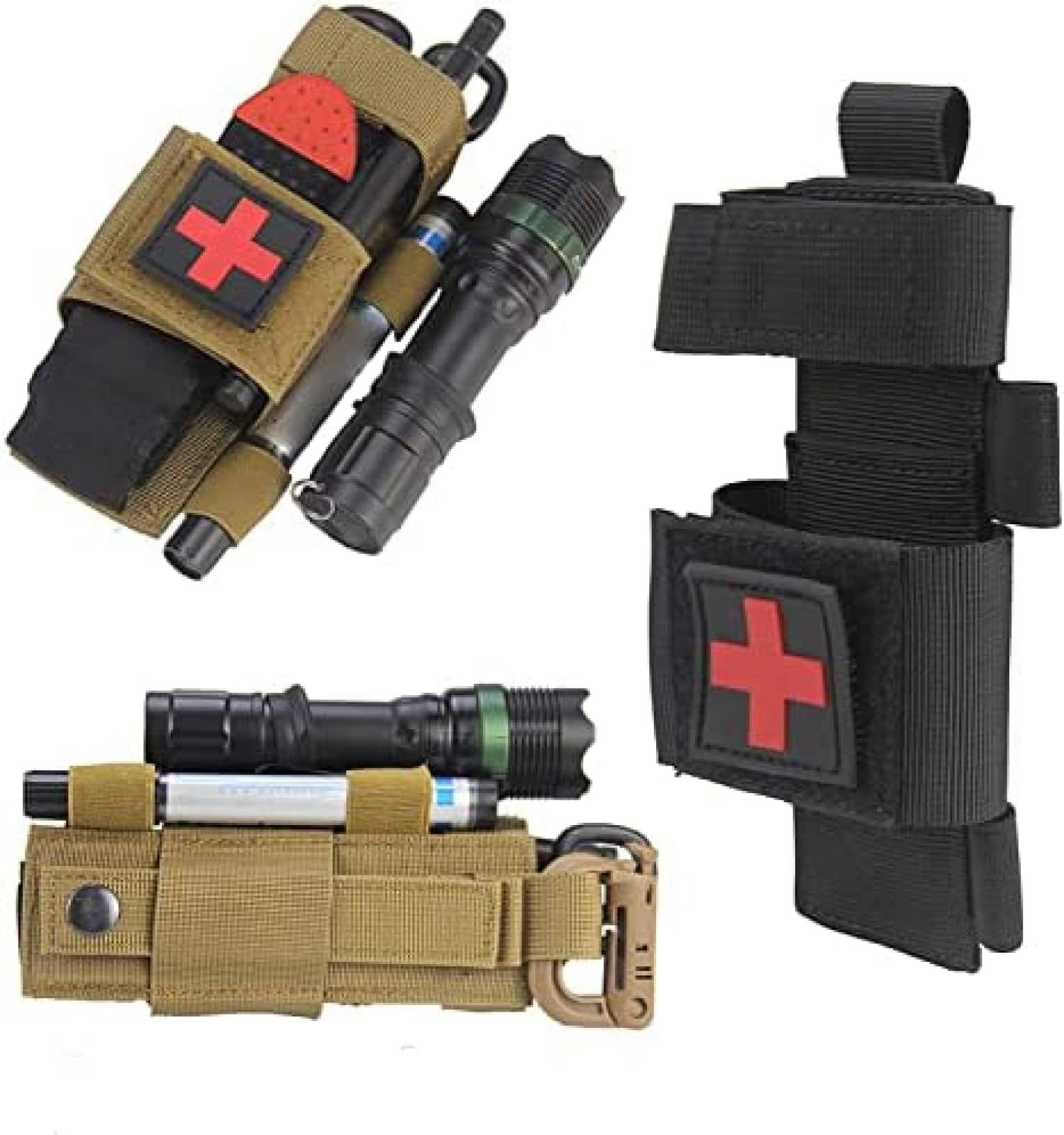 Tourniquet-Tasche, Erste-Hilfe-Survival-Schertasche, Notfall-Tourniquet-Tasche, Überlebensausrüstung, für Überlebenswerkzeug, Erste-Hilfe-Zubehör, Überlebensausrüstung, D, 10 Stück