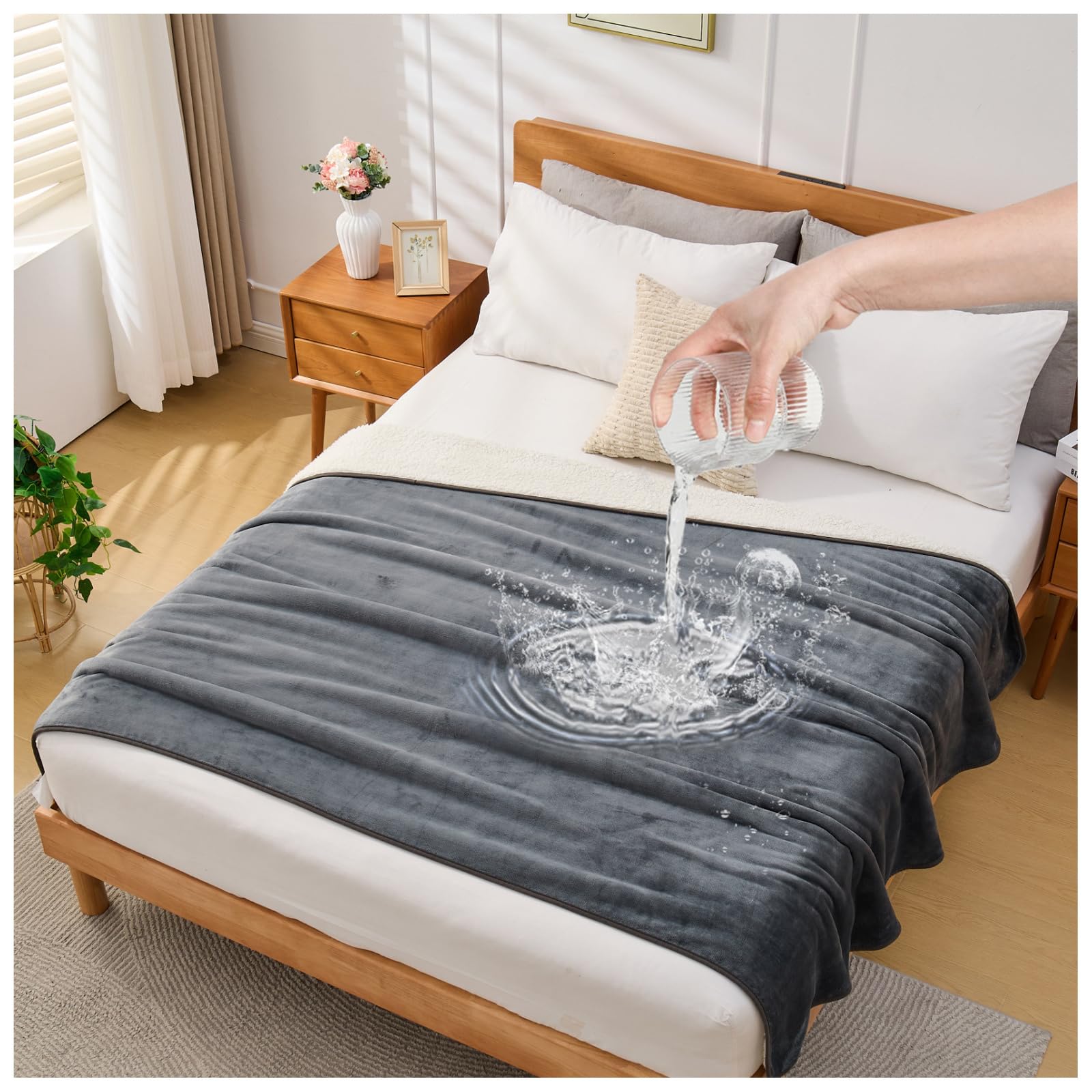 Amazon.com: Fxfenoxo Waterproof and Stain Proof Blanket for Bed