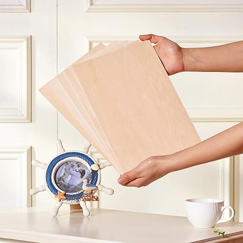 Miniatura 5 de Paquete de 10 hojas de tilo, hojas finas de madera contrachapada de 1/16 x 8 x 12 pulgadas para manualidades