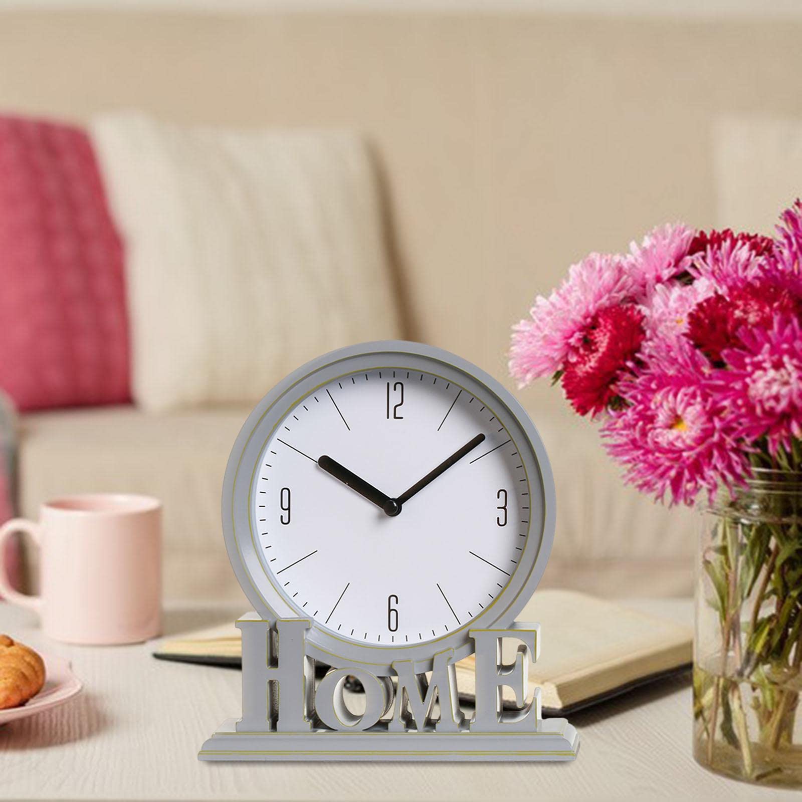 F Fityle Vintage Desk Clock Table Clock Standing Clocks Mantel Table Clocks for Living Room Hallway Bedroom Loft Dorm Home Office,Home-A - Image 4
