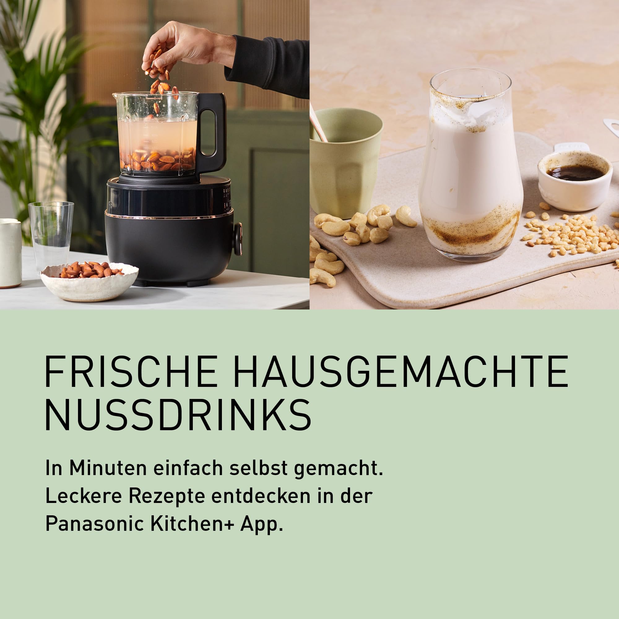 Panasonic MX-HG4401KXE Standmixer 1.2 l 800W Leiser Mixer Heiß & Kalt 9 Programme Schwarz Roségold