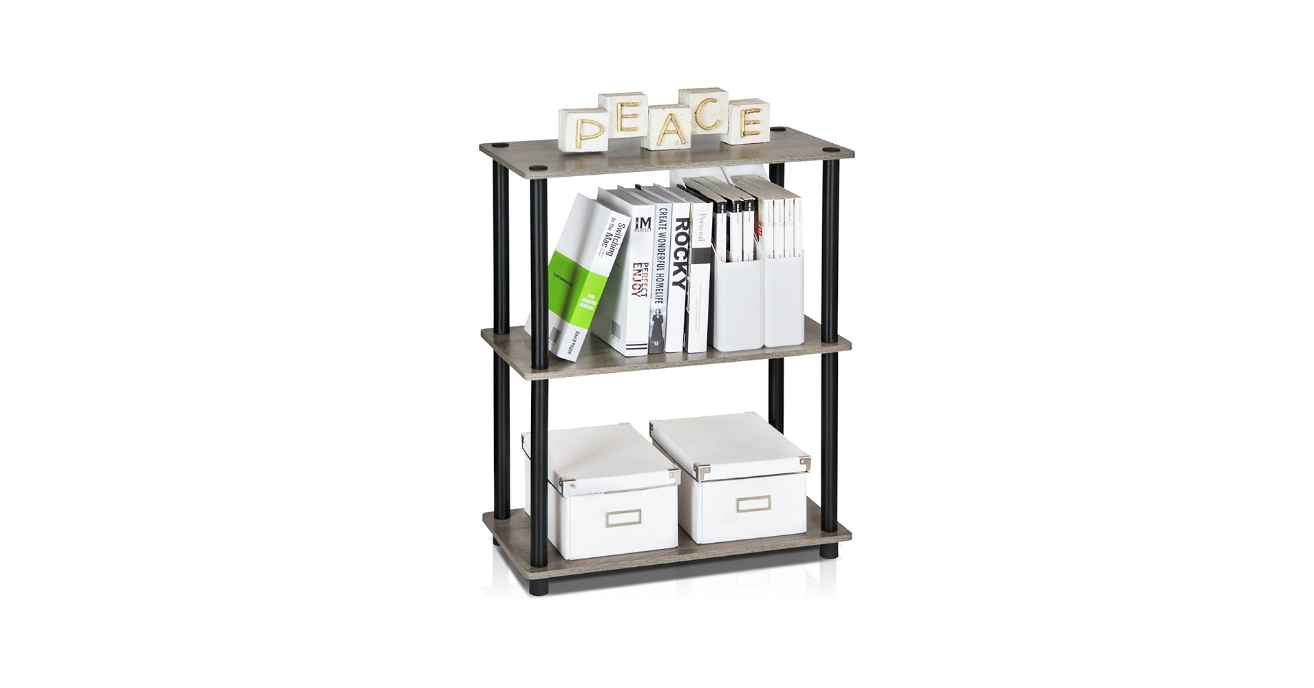 Amazon.com: Furinno Turn-N-Tube Display Rack, 3-Tier Single