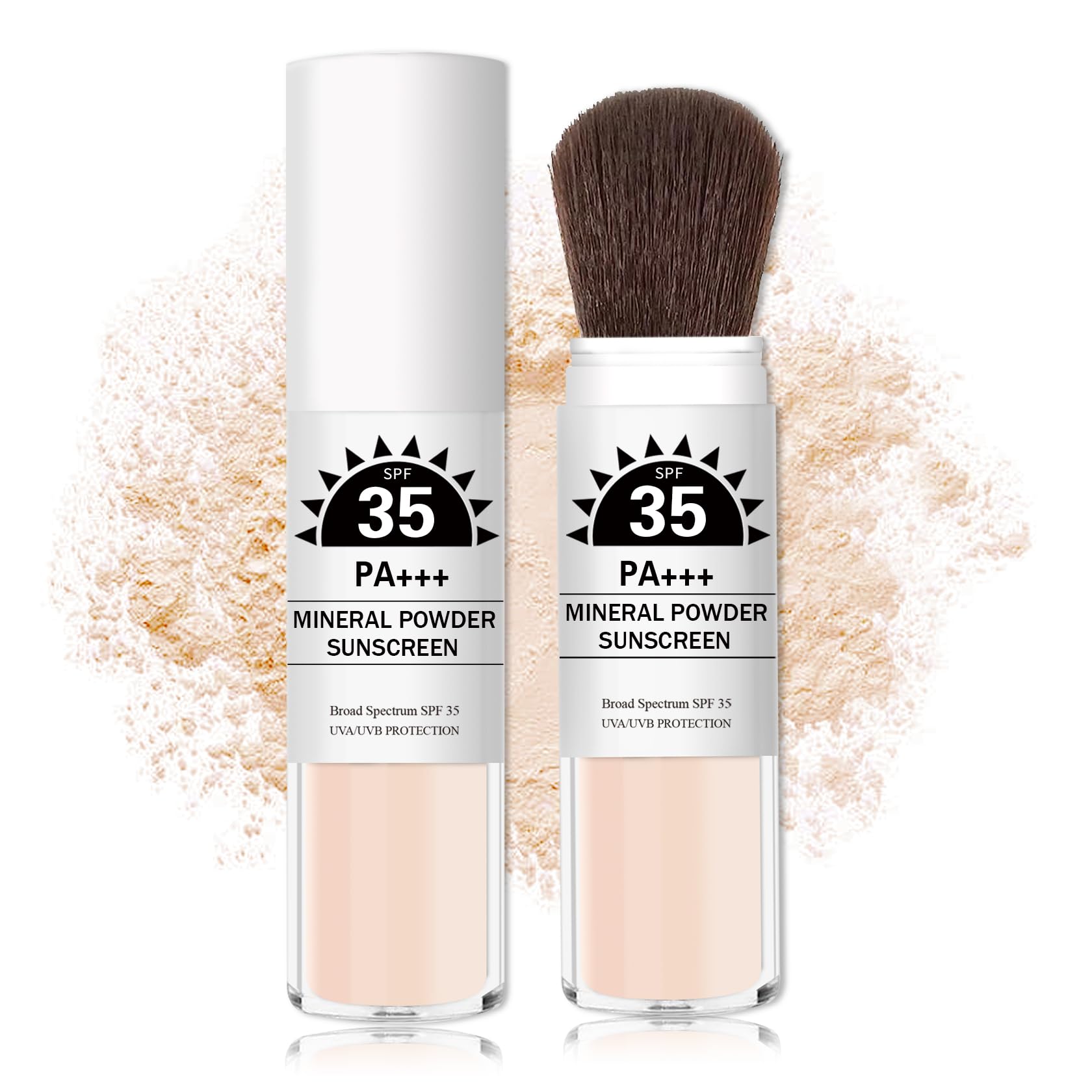 IONSGAKO Mineral Powder Sunscreen SPF35 Setting Powder for Face,Translucent 01 Translucent