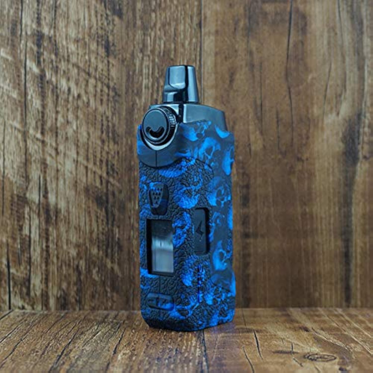 RUIYITECH Protective Silicone case cover Skin decal wrap for Geekvape Aegis Boost Plus Case Skin Cover (Skull Blue)