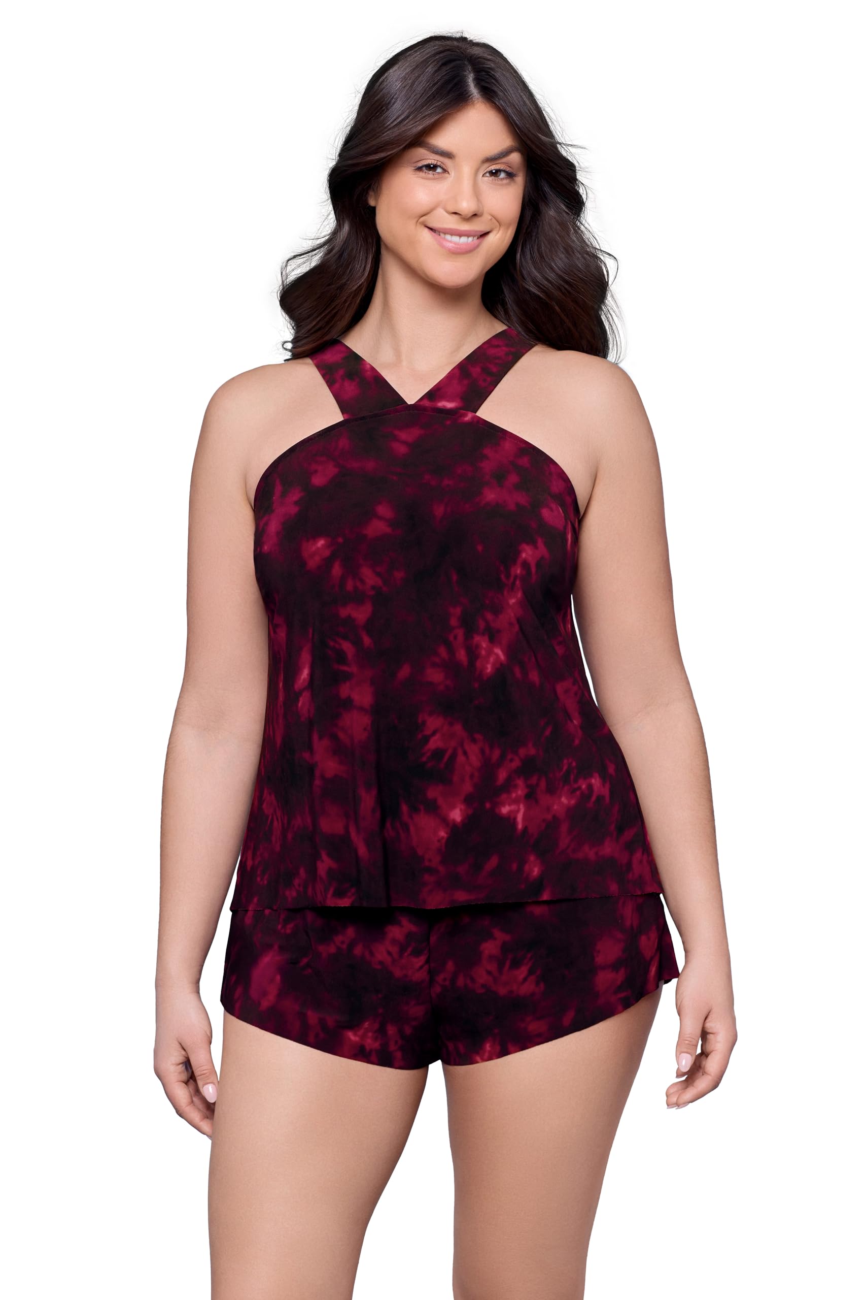 Aqua Green Damen High Neck Swim Romper Badeanzug