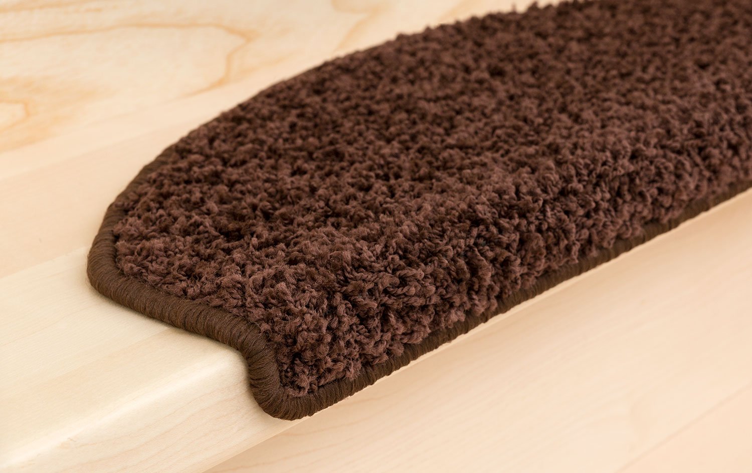 Kettelservice-Metzker Stufenmatten Shaggy - Venus Halbrund - Kaffeebraun & versch. Set. Varianten ! (15 STK.Kaffeebraun)