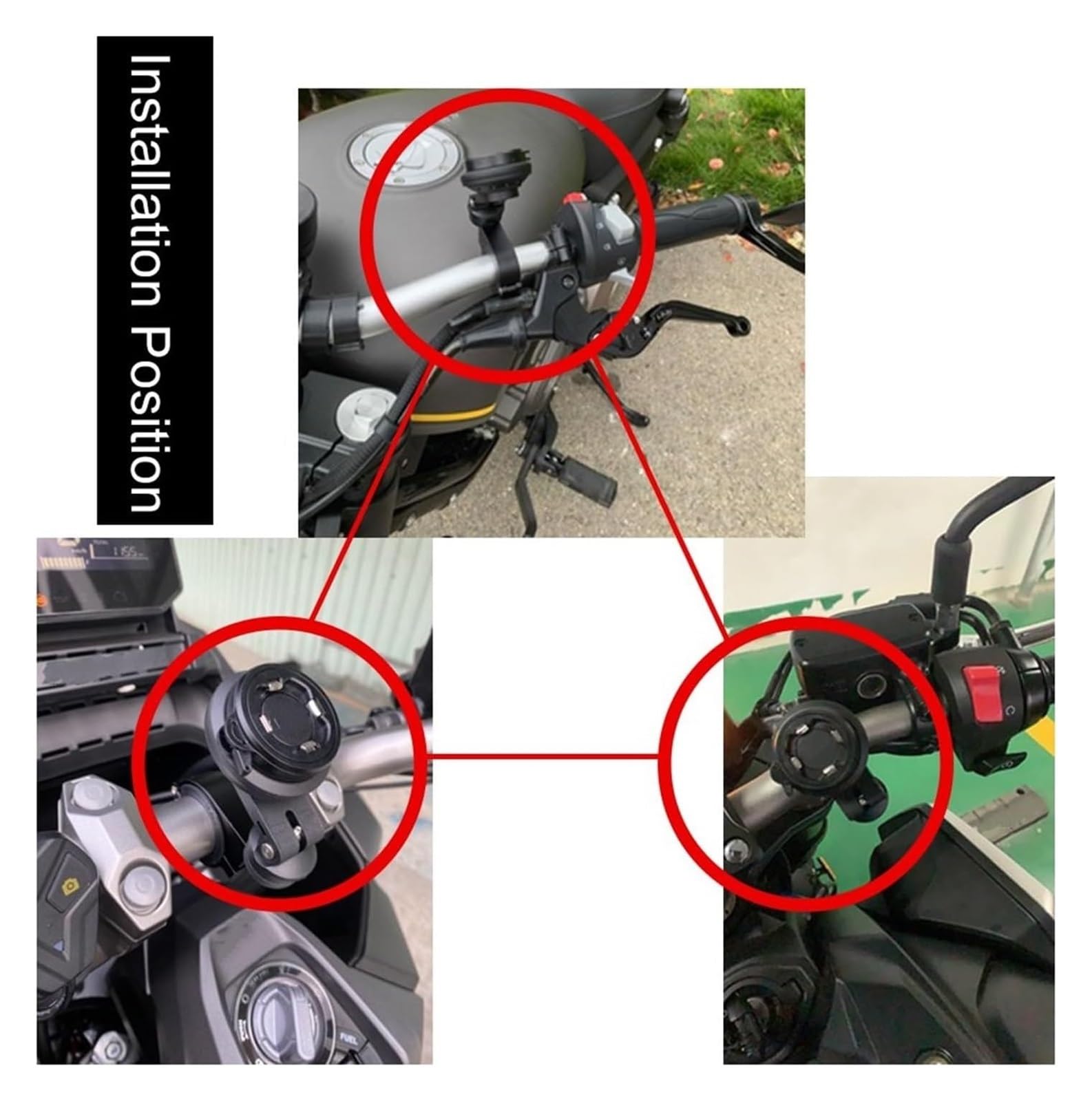 Ciloc Motocicleta Soporte De Navegación Soporte para Teléfono GPS para Moto Navegación Motocicleta Antigolpes Amortiguador Soporte para Teléfono Móvil