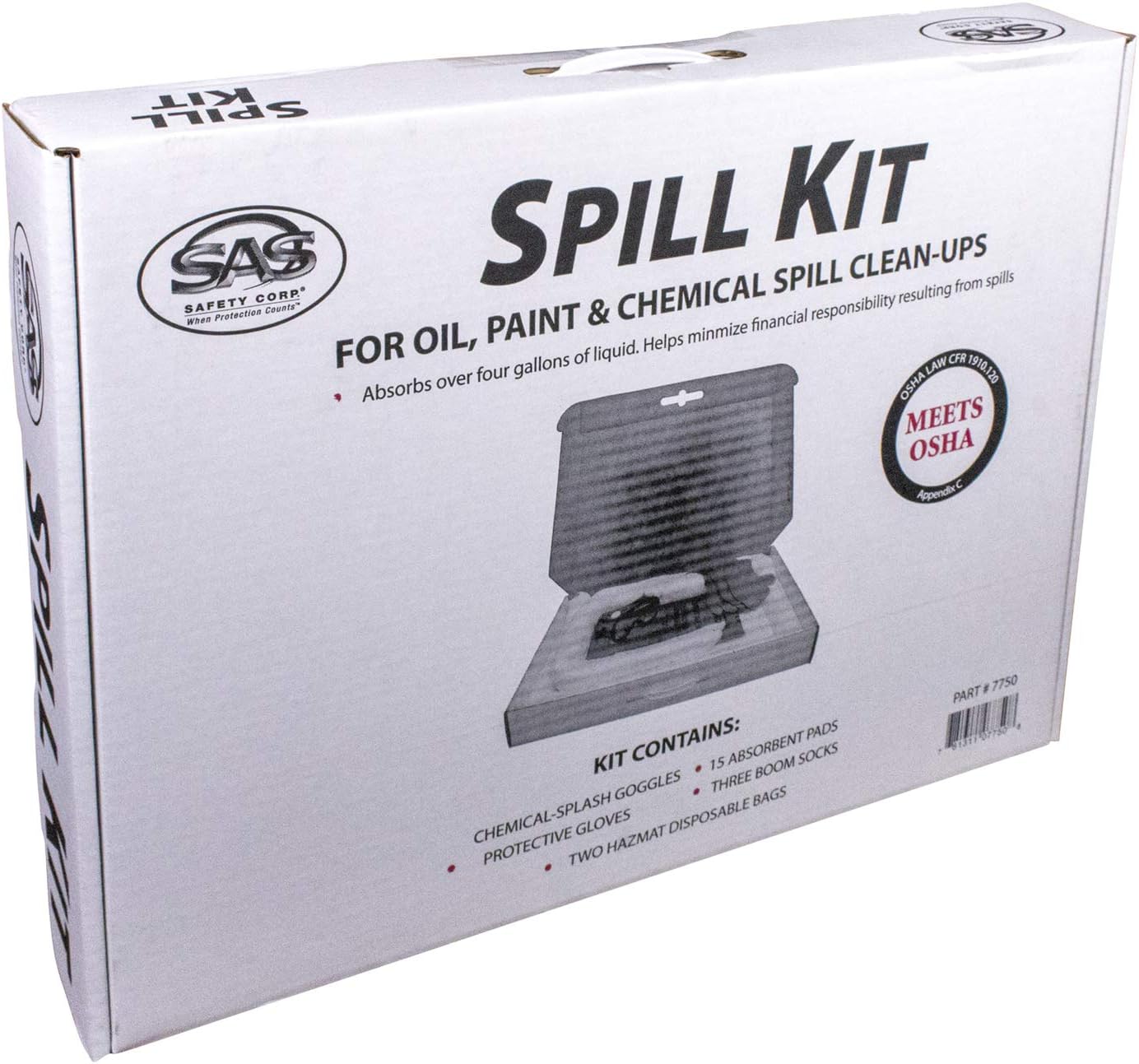 SAS Safety 7750 Emergency Response Spill Kit