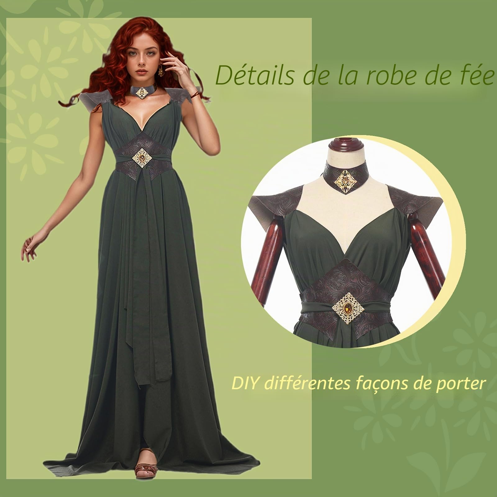 Cape pour femme pour elfe, cape médiévale pleine longueur, cape de fée à épaules dénudées, capelet, costume de costumade