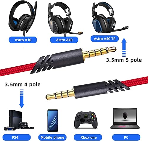 Miniatura 3 de Cable de repuesto para control de volumen Astro A40, cable de audio para auriculares Astro A40TRA40A10, Xbox one, controlador PS4, PC, la mayoría de