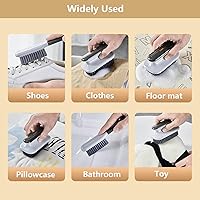 Vista 5 de Cepillo de manchas para ropa sucia, cepillo de limpieza para el hogar, cepillo para quitar manchas, cepillo de cerdas suaves, paquete de 2 cepillos