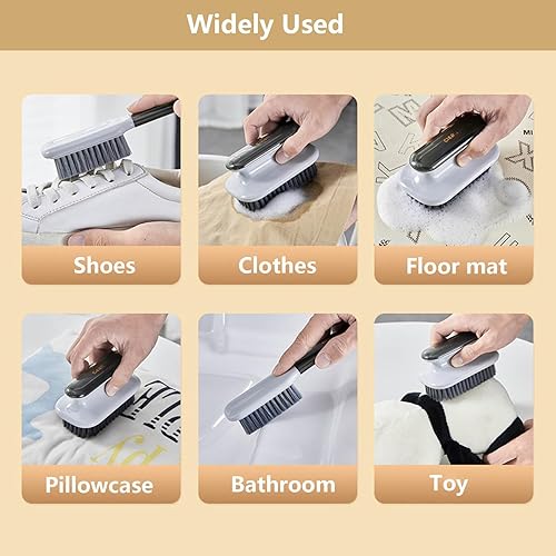 Miniatura 5 de Cepillo de manchas para ropa sucia, cepillo de limpieza para el hogar, cepillo para quitar manchas, cepillo de cerdas suaves, paquete de 2 cepillos