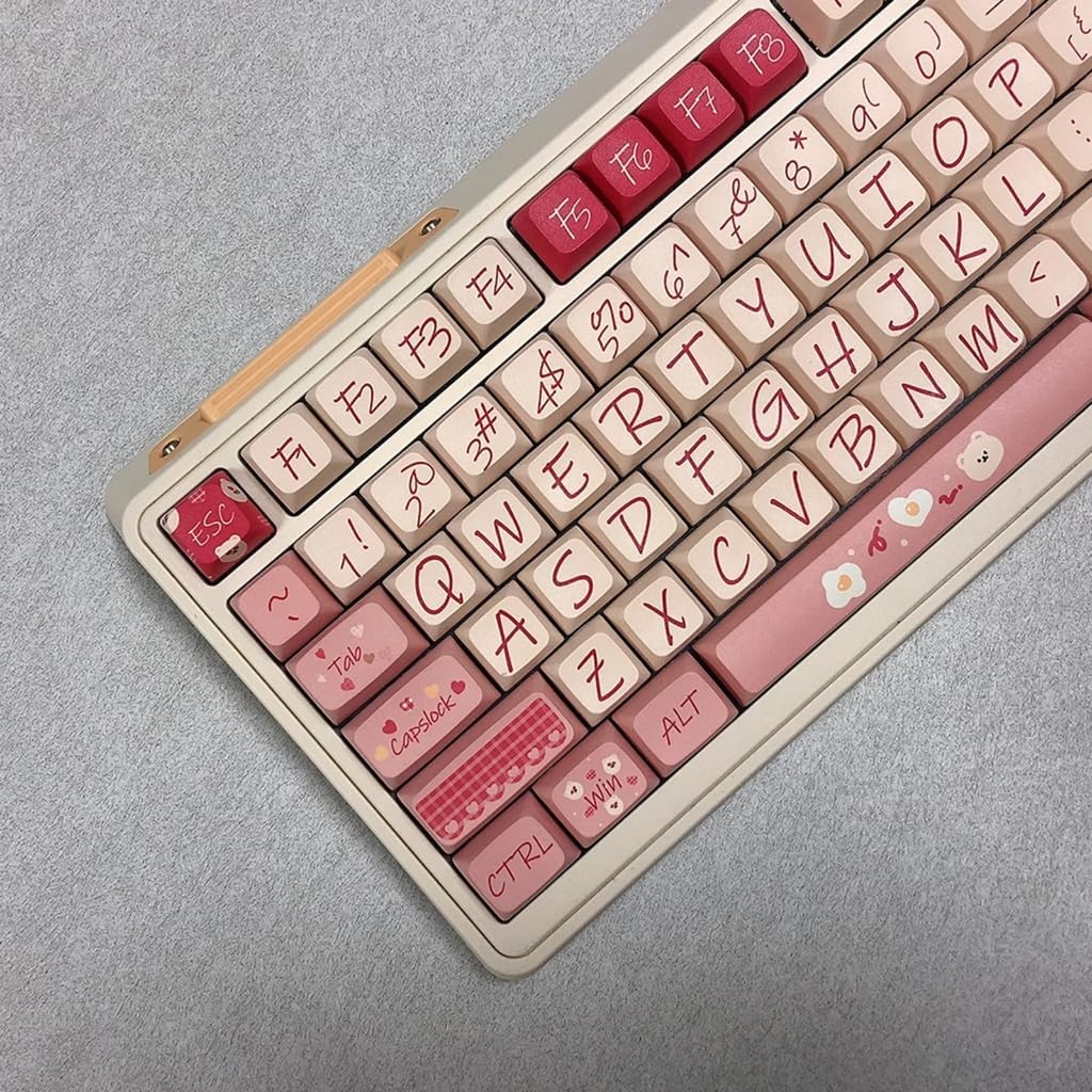 Thick PBT Keycaps 120keys XDA Profile Lucky Bear Theme Sublimations English Keycap Set