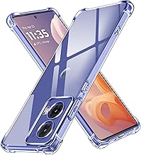 Lustree Case Perfect Fitting Hybrid Edge to Edge Bumper Side Protection Transparent Back Cover for Motorola Moto G96 5G -Transparent