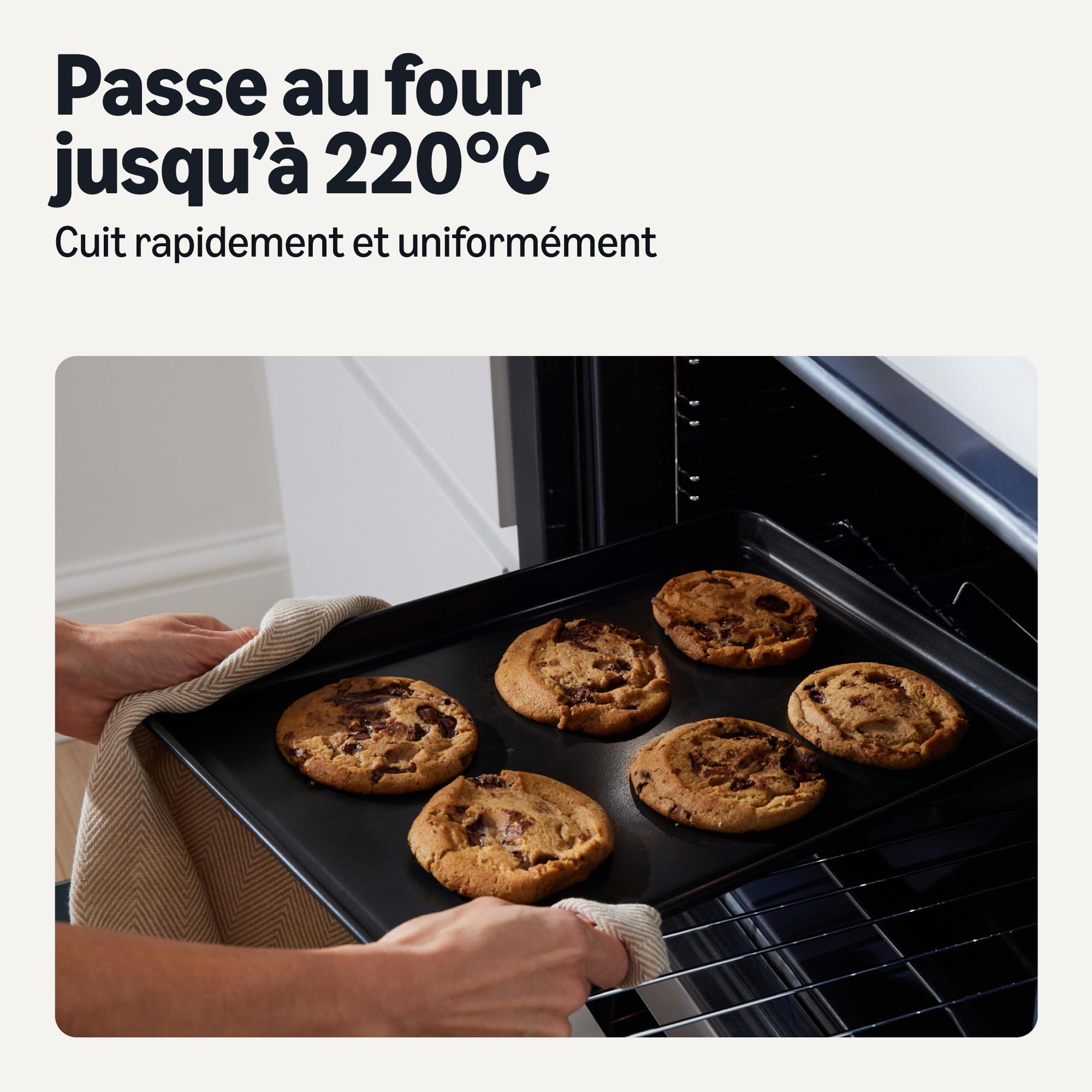 Amazon Basics Lot de 6 Ustensiles de Cuisson Antiadhésifs Empilables, Passent au Lave-Vaisselle et au Four