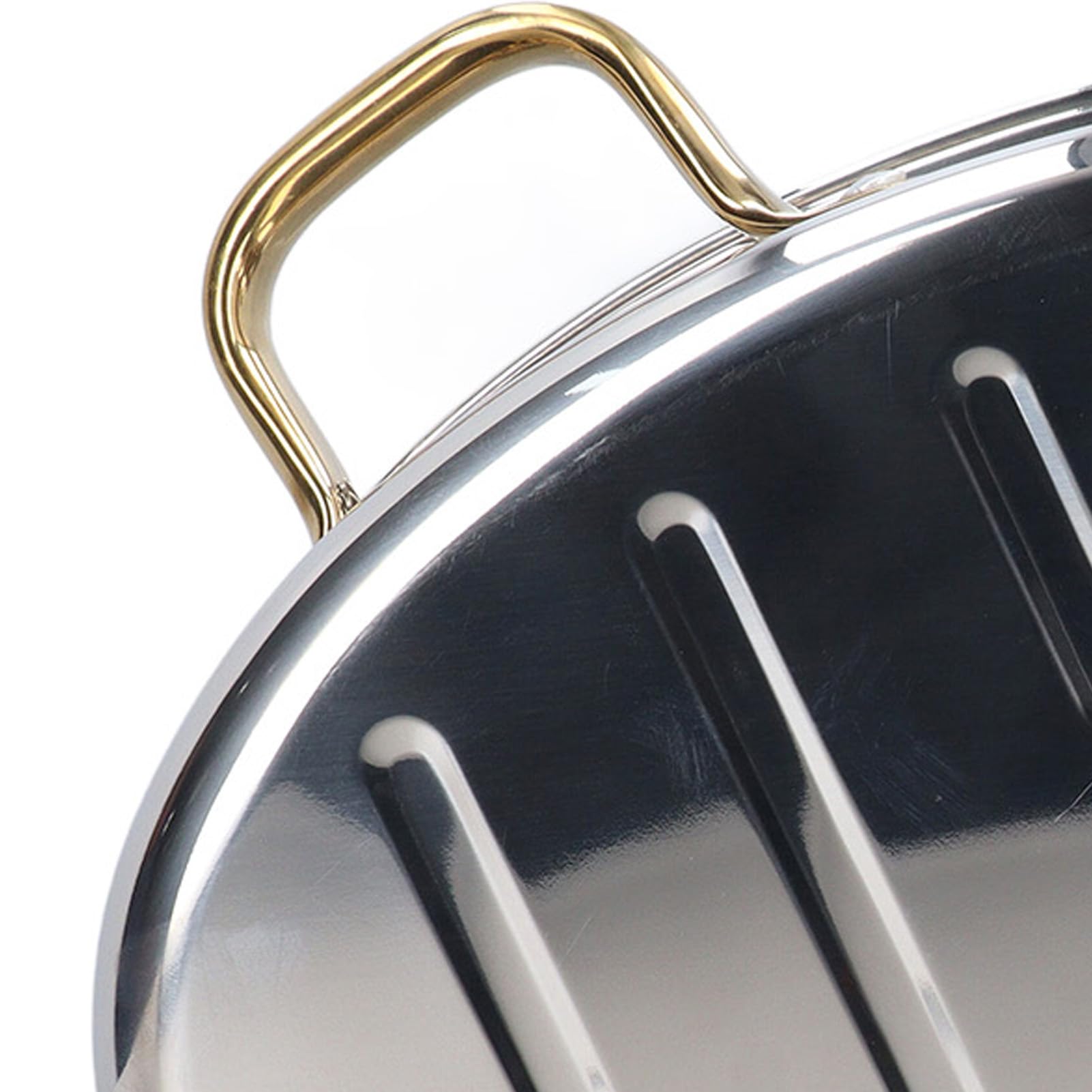 TOPINCN Pentola a Vapore per Pesce in Acciaio Inossidabile 304, Forma Ovale con Coperchio Trasparente e Piastra in Ceramica per Cuocere a Vapore Gnocchi di Zuppa di Pesce e Frutti di