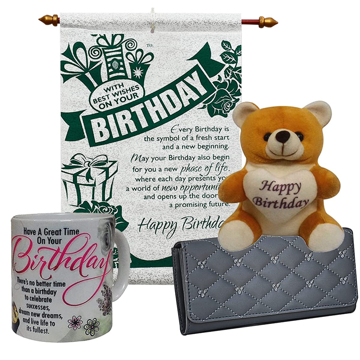 Coffee Mug, Scroll Card, Women Wallet & Soft Teddy Bear - Birthday Gift for Wife Girlfriend Sister Friend Fiancee Daughter-image-43